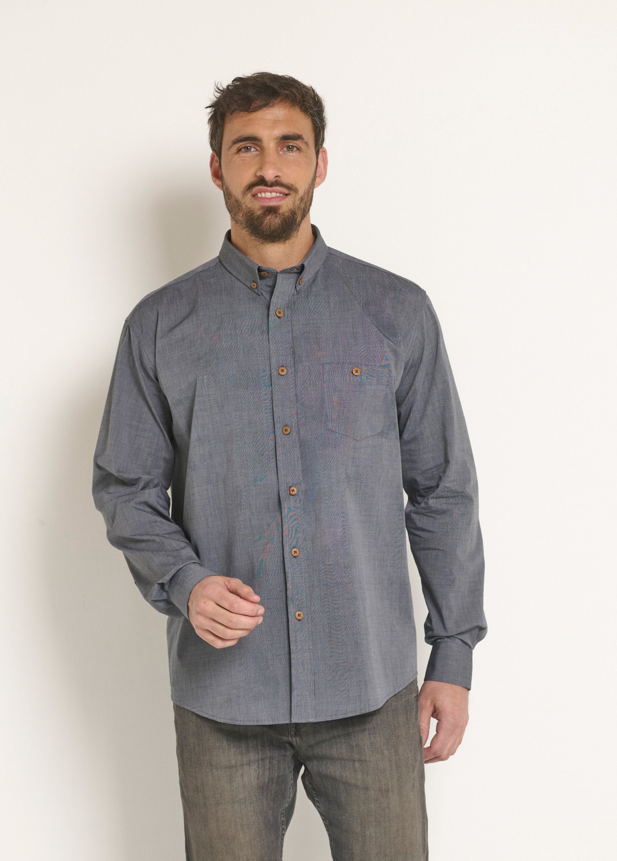 Katoenen_shirt_met_lange_mouwen_Gris_FA1_slim