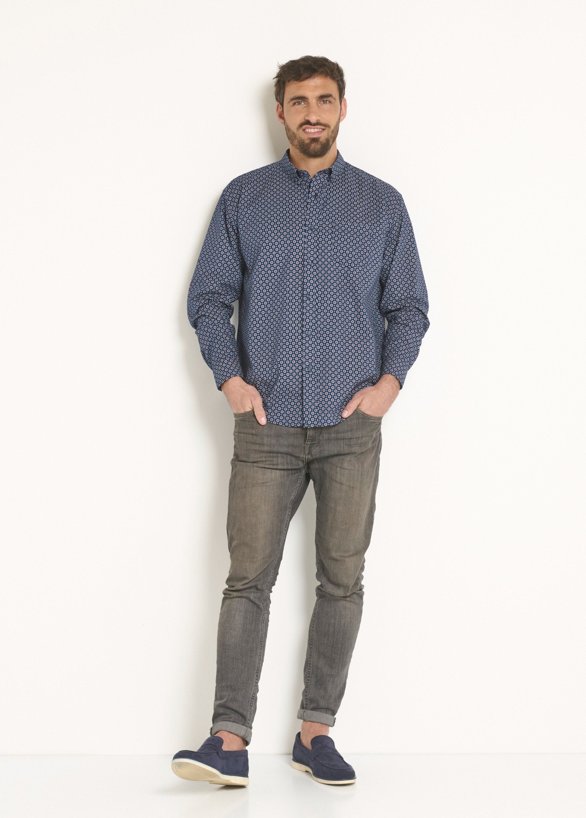 Geometrisch_shirt_met_lange_mouwen_Marine_SF1_slim