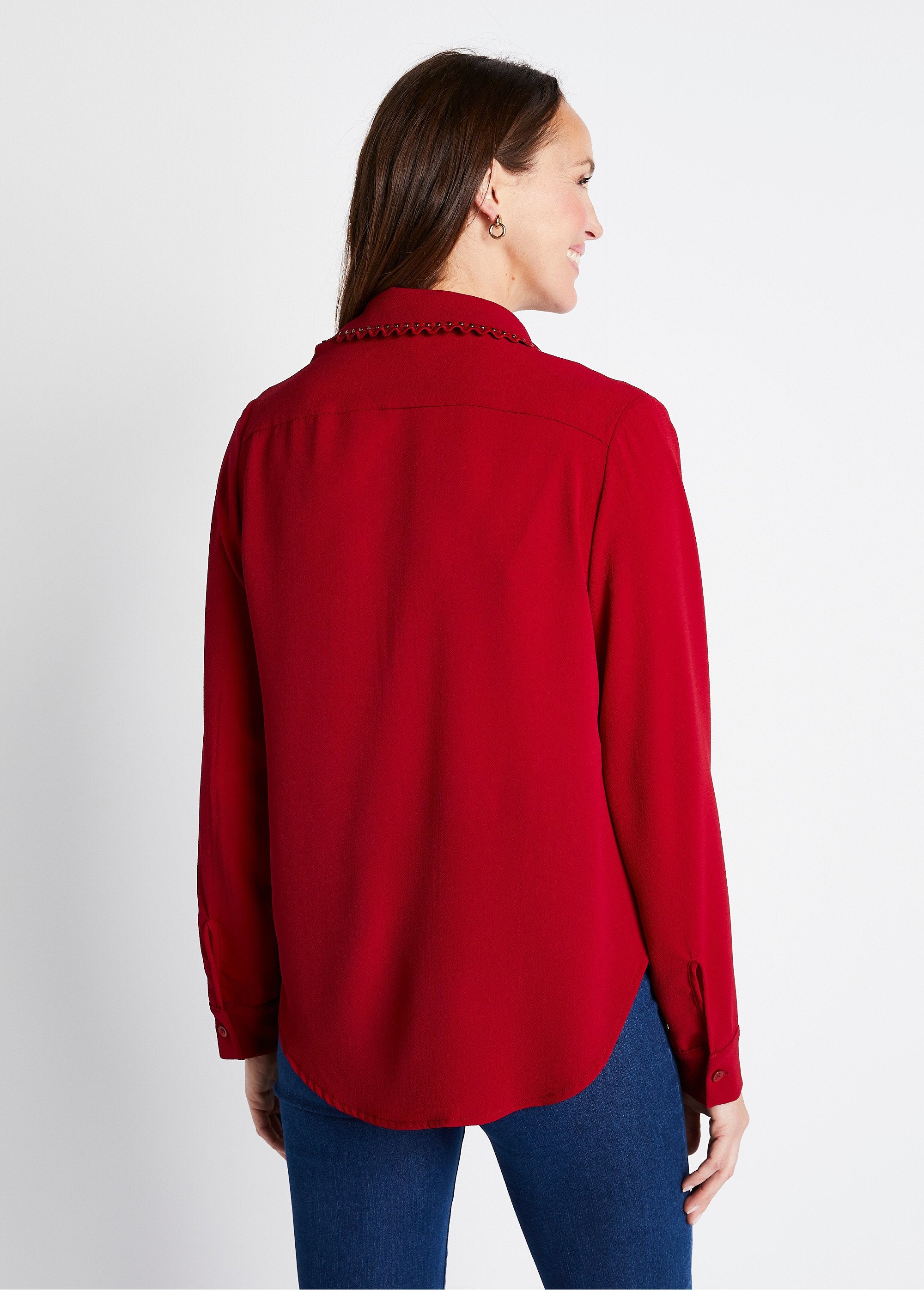 Effen_overhemd_met_knoopsluiting_en_schijnkraag_Rood_DO1_slim