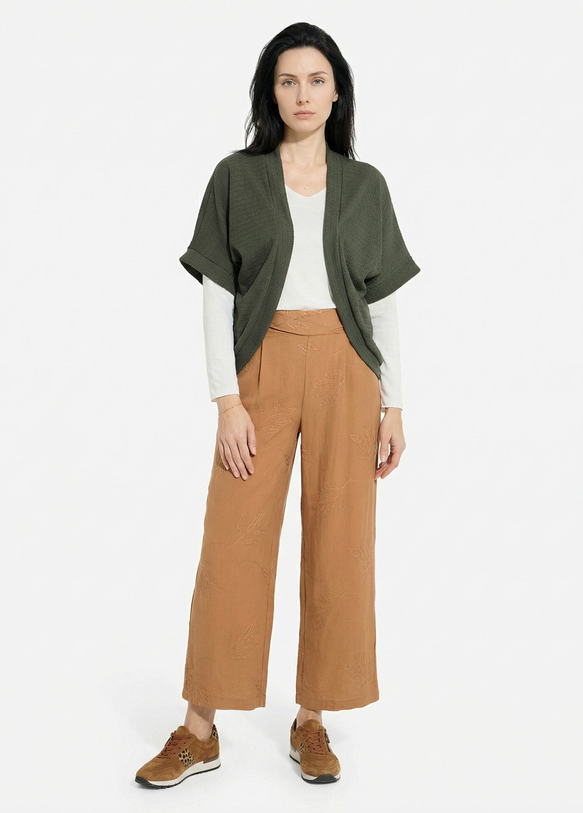 Gilet_boléro_en_maille_gaufrée_Kaki_SF1_slim