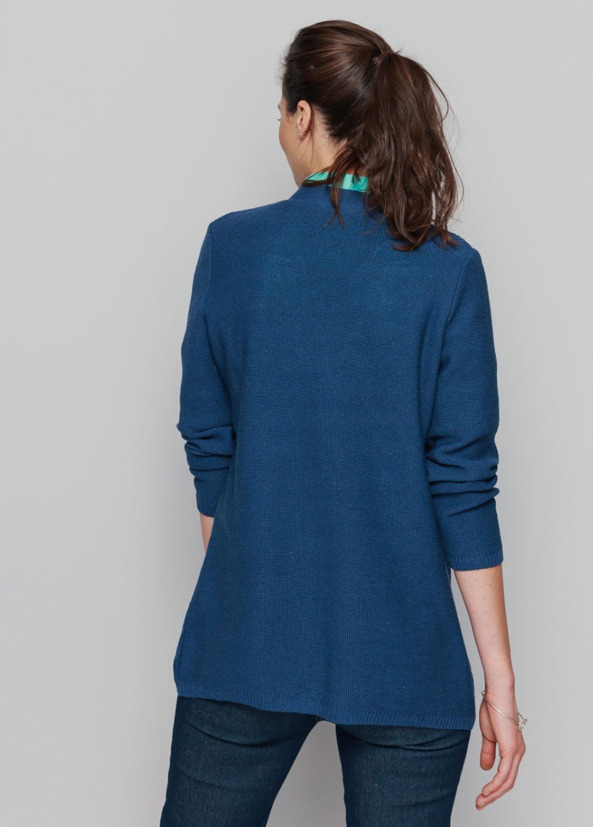 Opengewerkt_V-hals_vest_Bleu_DO1_slim