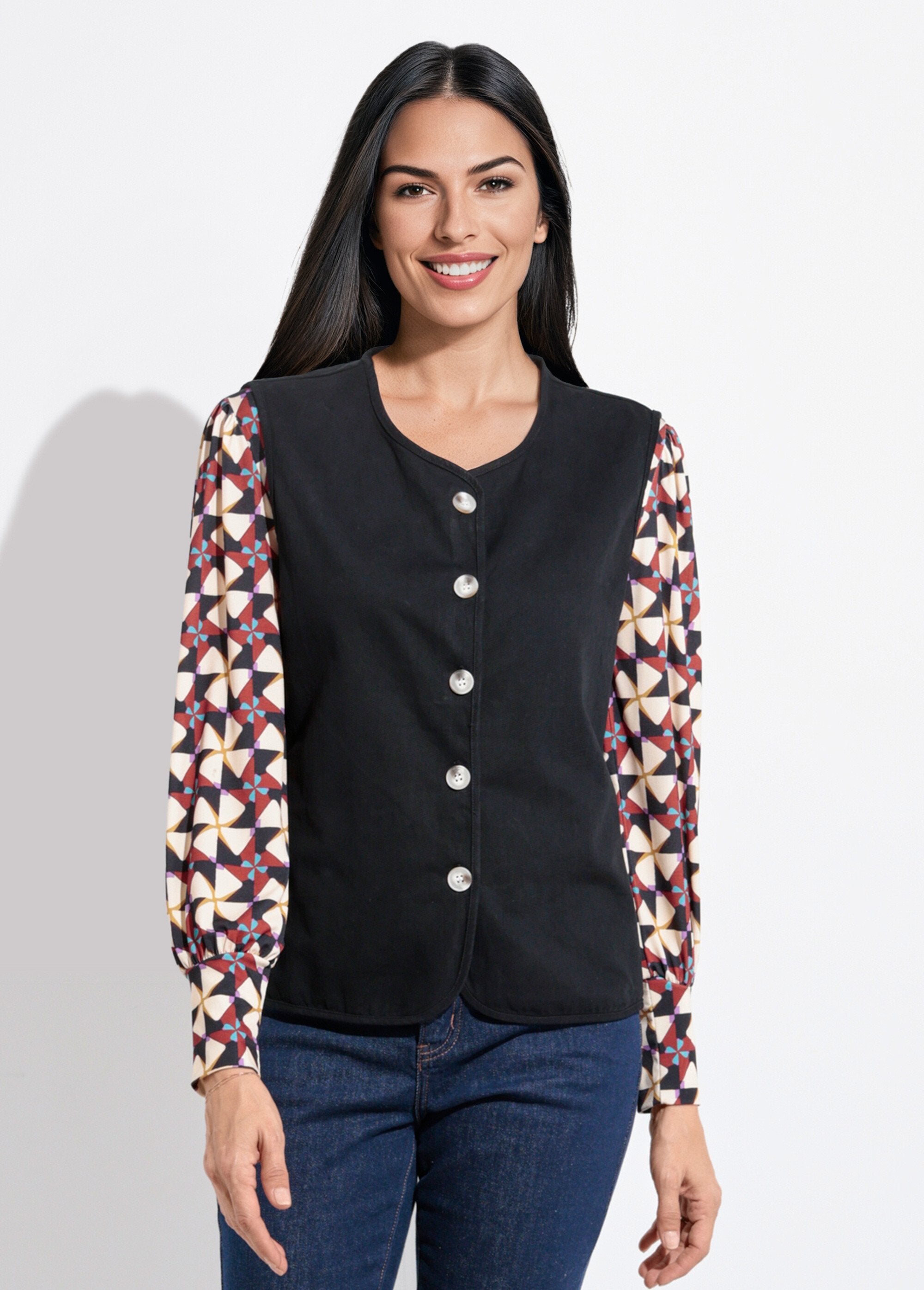 Mouwloos_vest_met_ronde_hals_in_keperstof_Noir_FA1_slim