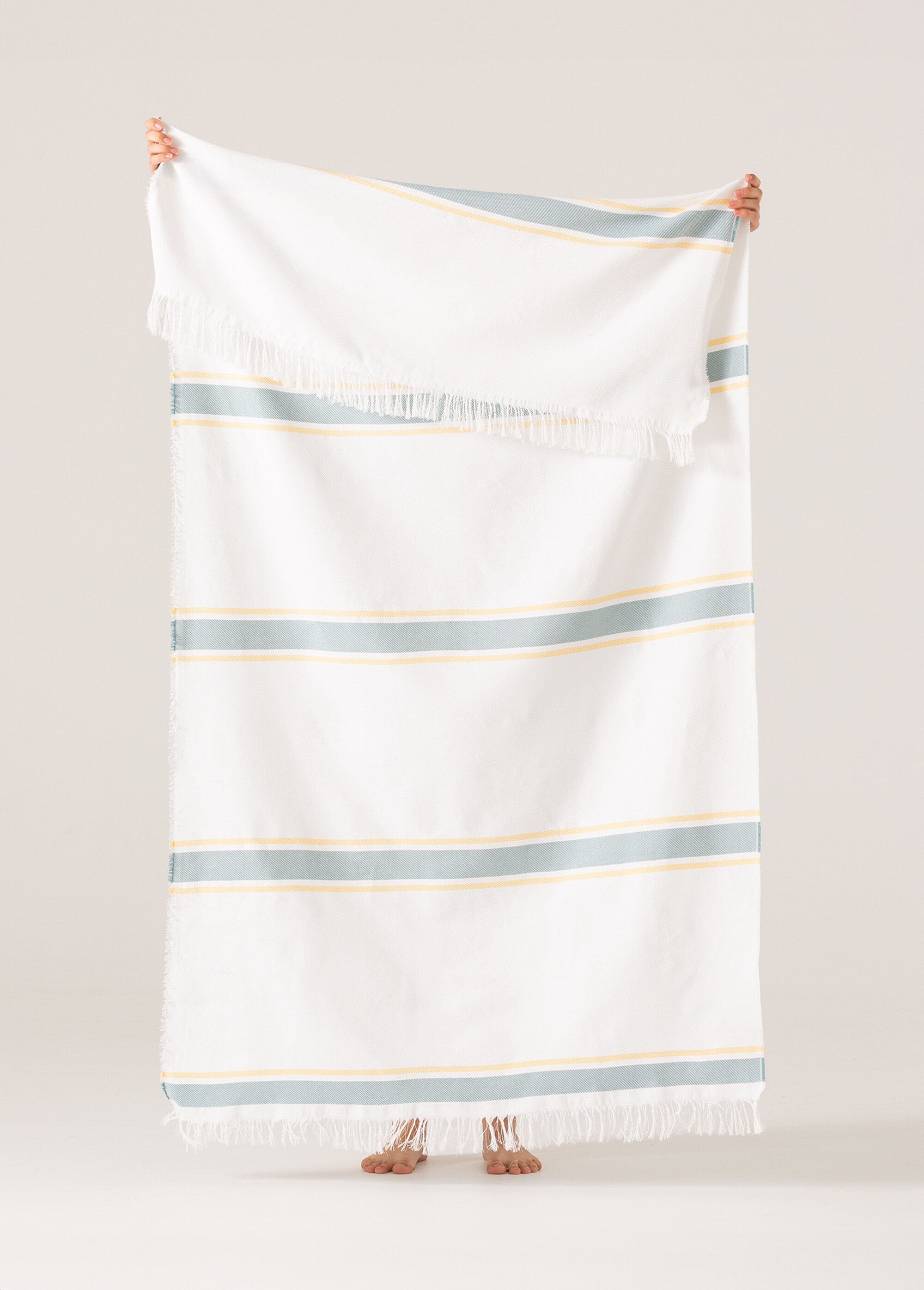 Grote_gestreepte_katoenen_strandfouta_Raye_jaune_DE1_slim