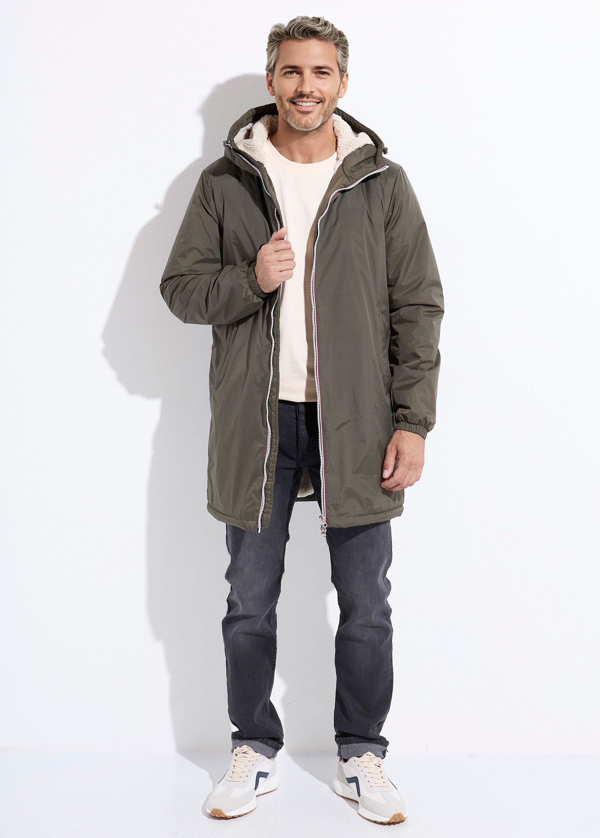 Lange,_warme,_waterafstotende_gevoerde_parka_Kaki_et_ecru_SF1_slim
