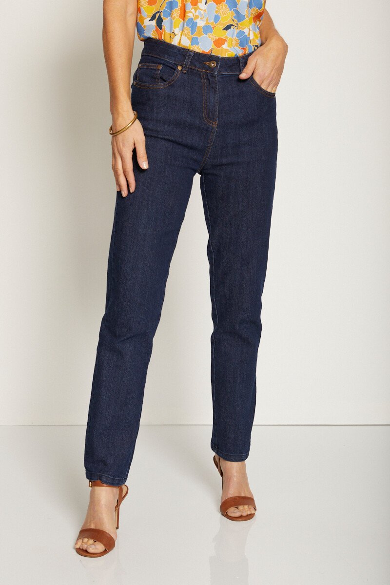 5-pocket_stretch_katoenen_jeans_met_tailleband_Indigo_FA1_slim