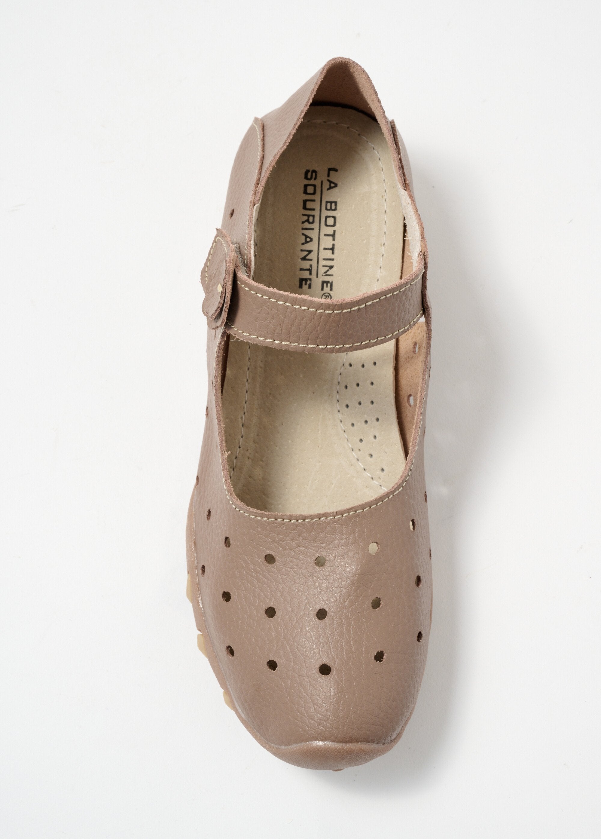 Geperforeerde_ballerina_Kaki_OV1_slim