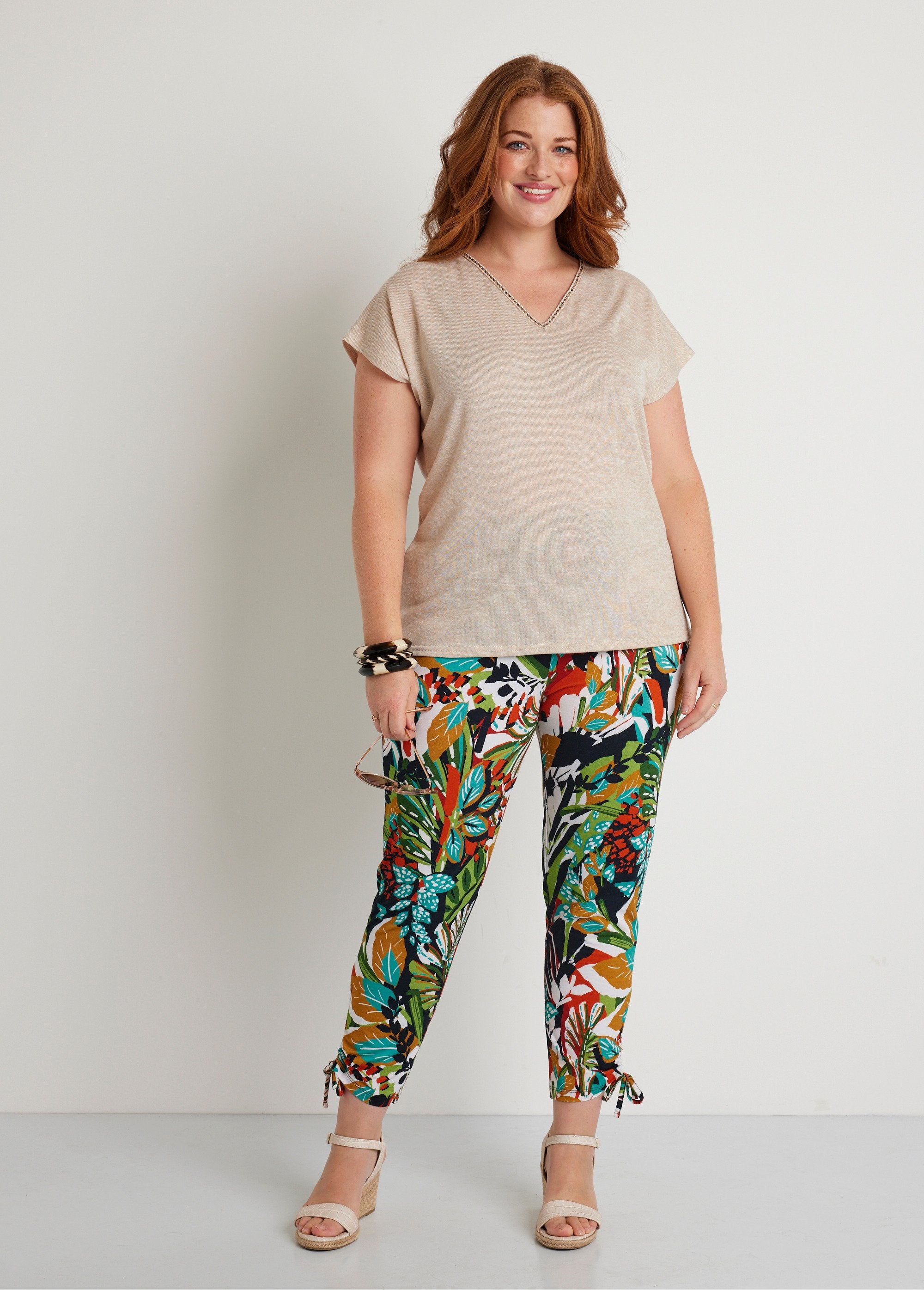 Korte_legging_met_elastische_tailleband_Paprika_en_groen_SF1_curvy