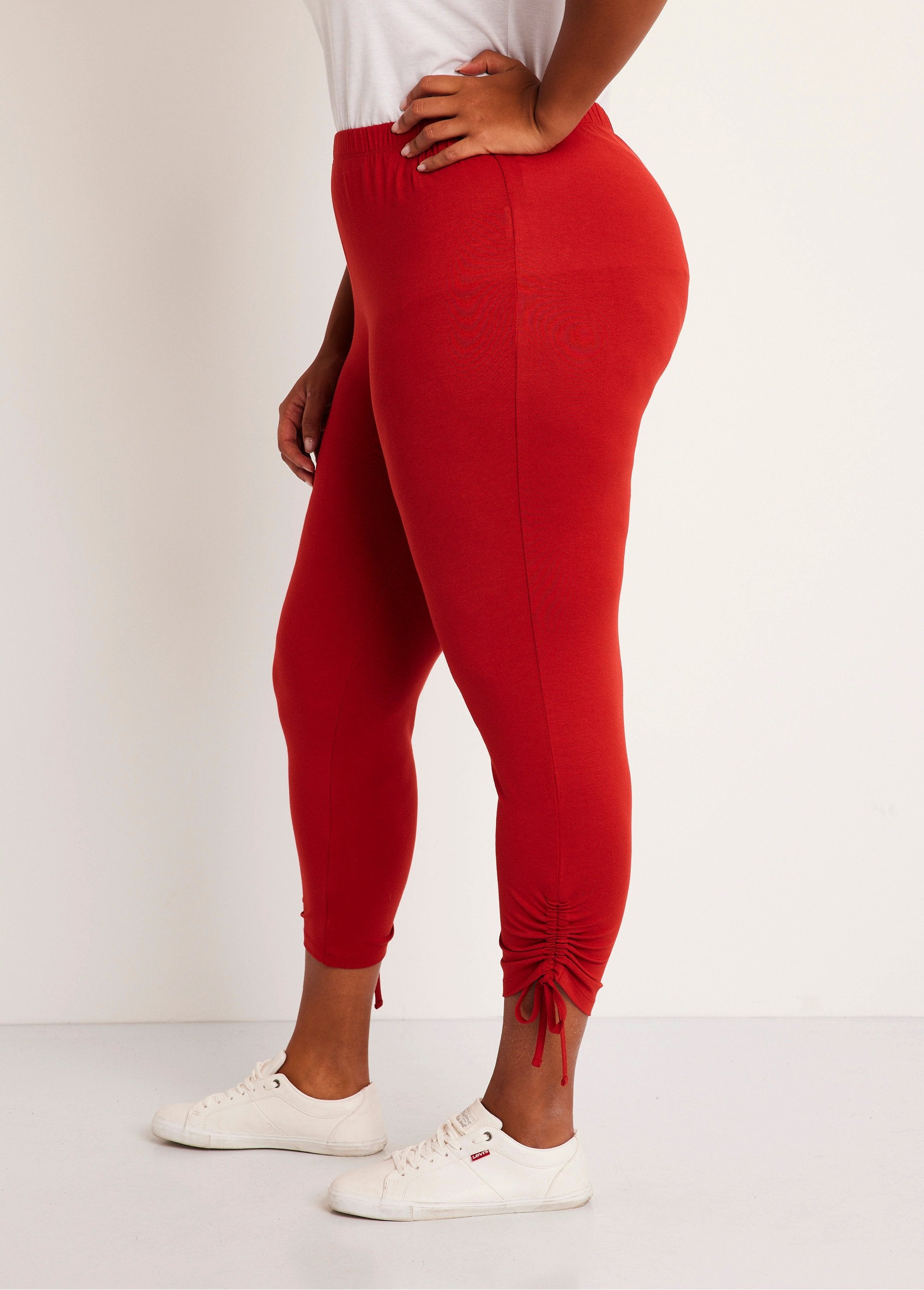 Korte_legging_met_elastische_tailleband_Paprikapoeder_DR1_curvy