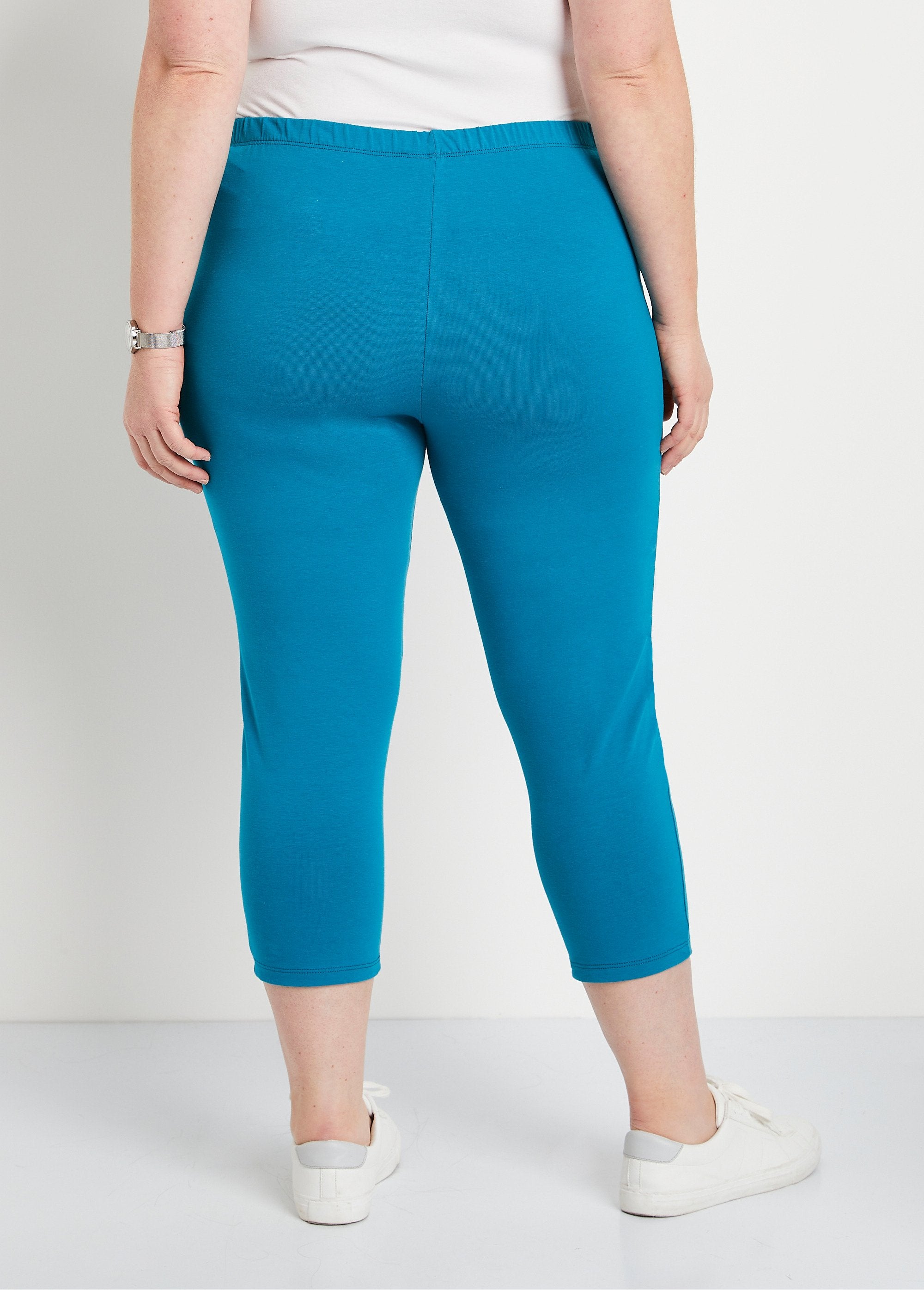 Korte_katoenen_legging_met_elastische_tailleband_Aqua_DO1_curvy