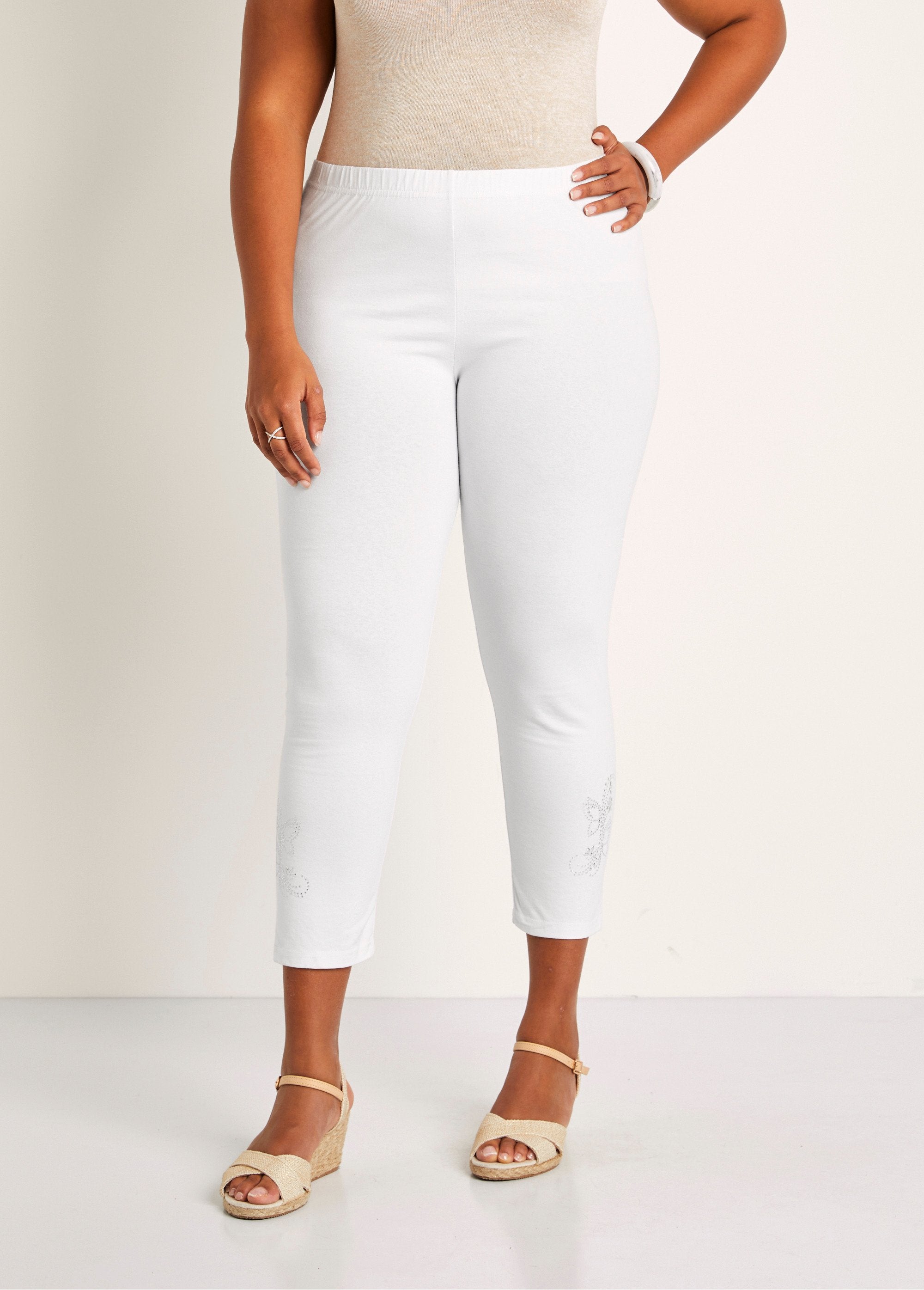 Effen_korte_legging_met_elastische_tailleband_Wit_FA1_curvy