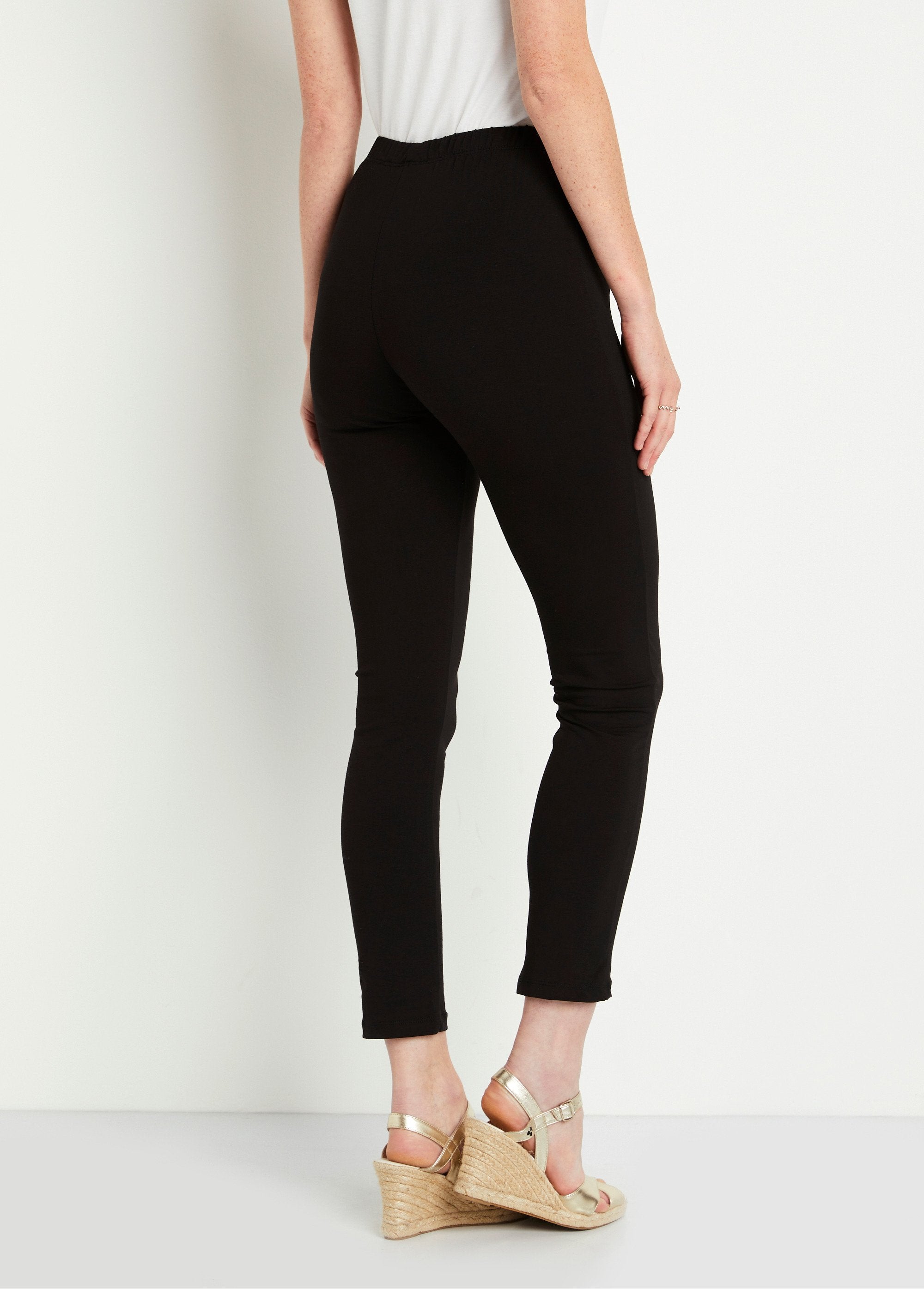 Bedrukte_legging_met_elastische_tailleband_Effen_zwart_DO1_slim