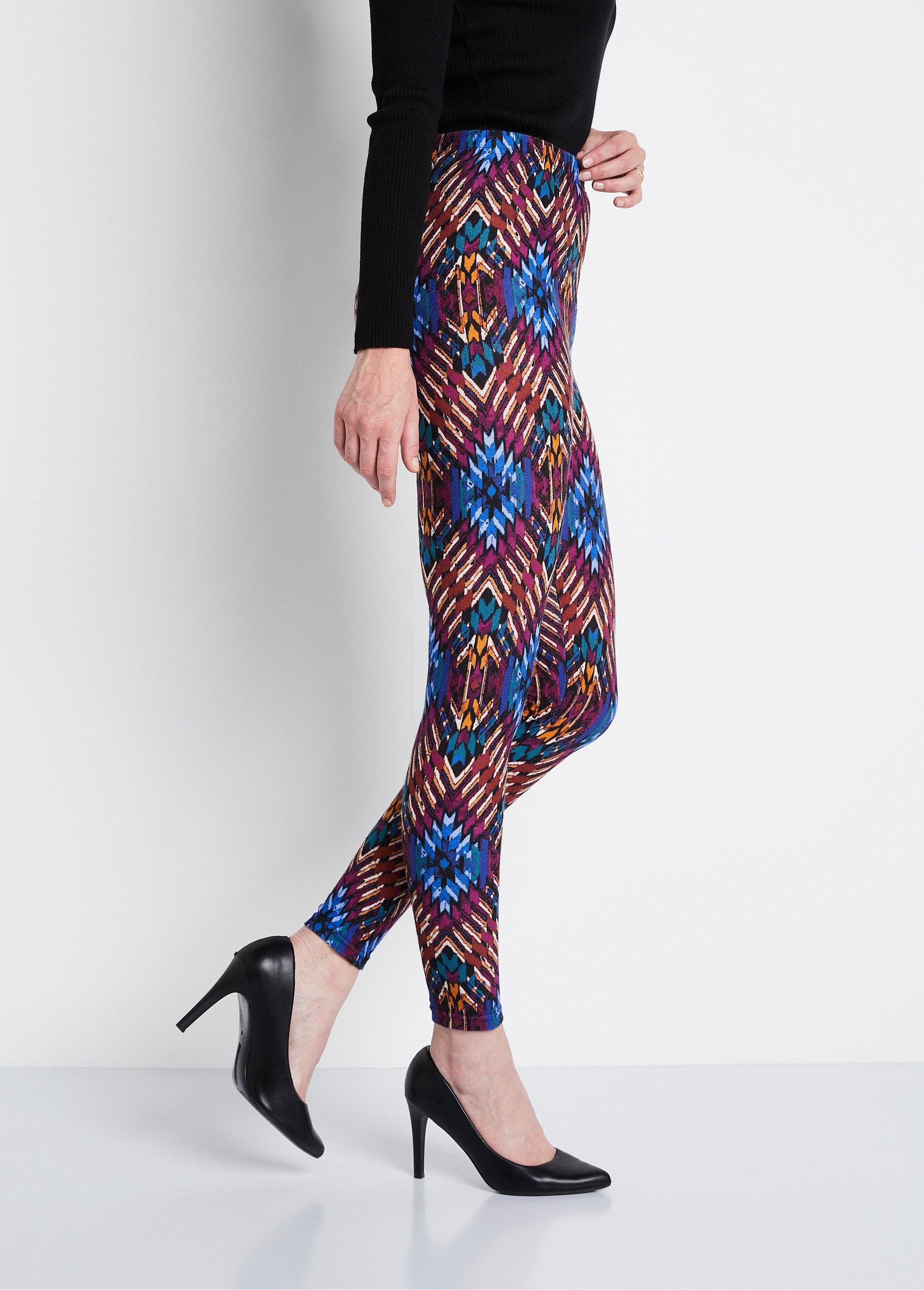Lange_effen_legging_of_legging_met_print_Bleu_et_cassis_DR1_slim