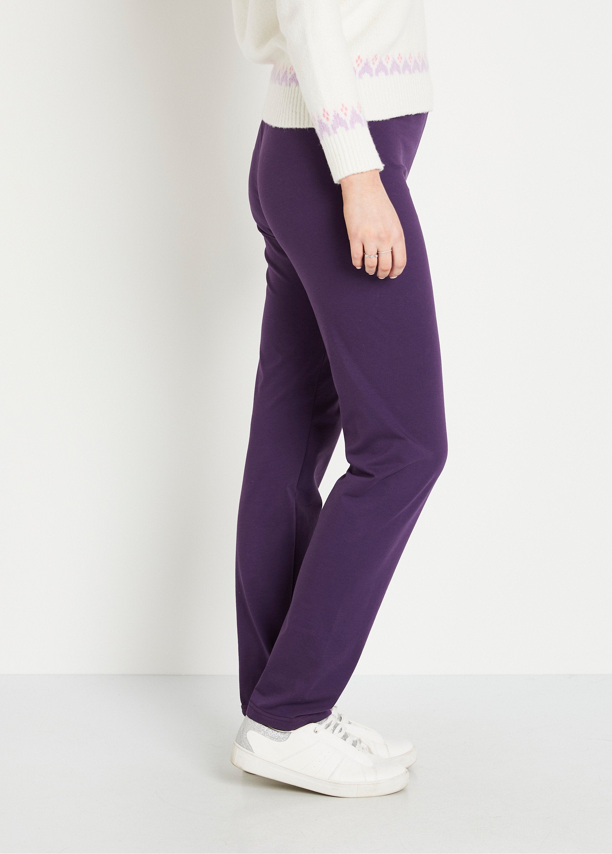 Legging_van_katoenjersey_met_elastiek_in_de_taille_Pruim_DR1_slim