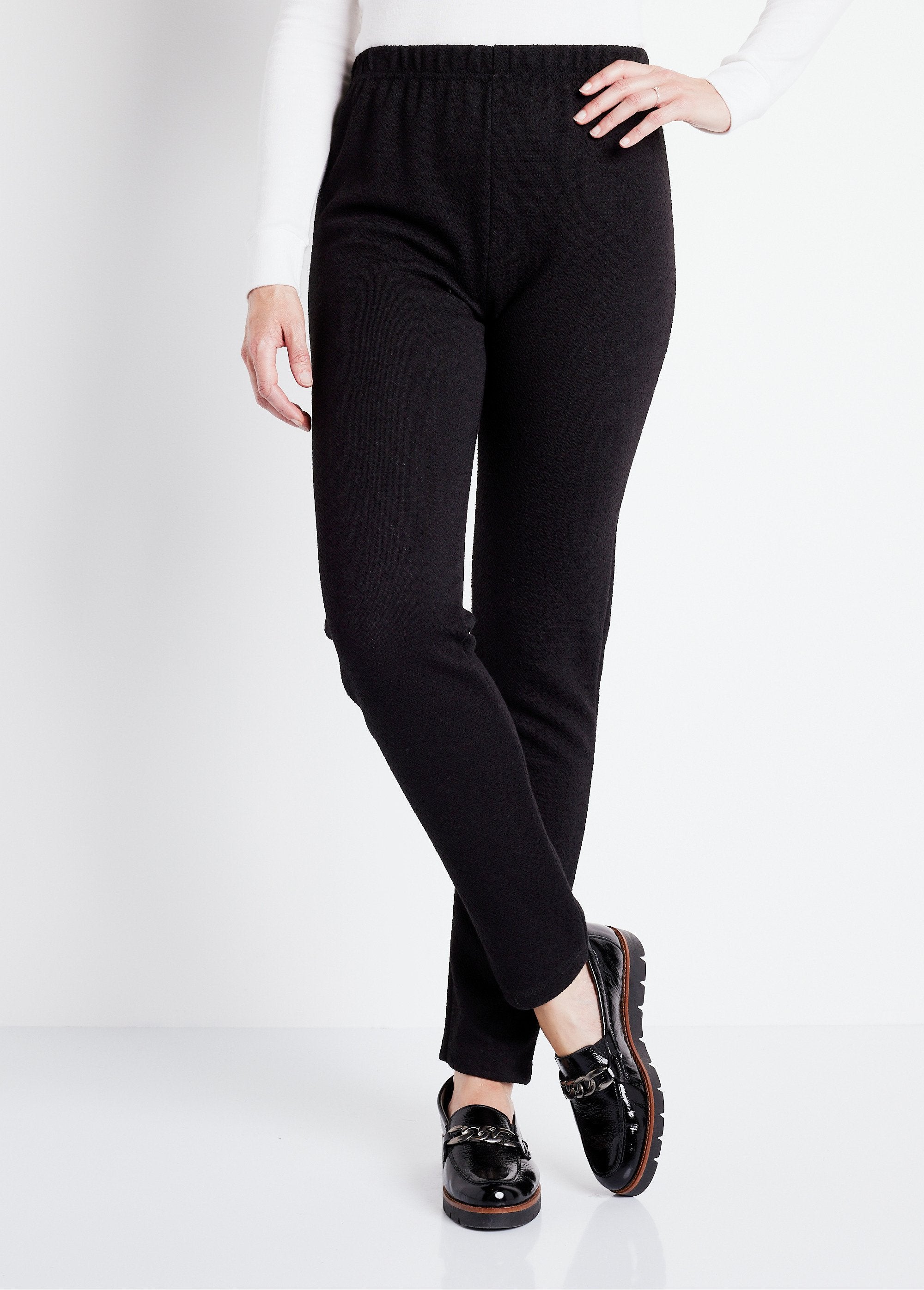 Legging_van_stretch_jersey_met_elastische_tailleband_Effen_zwart_FA1_slim