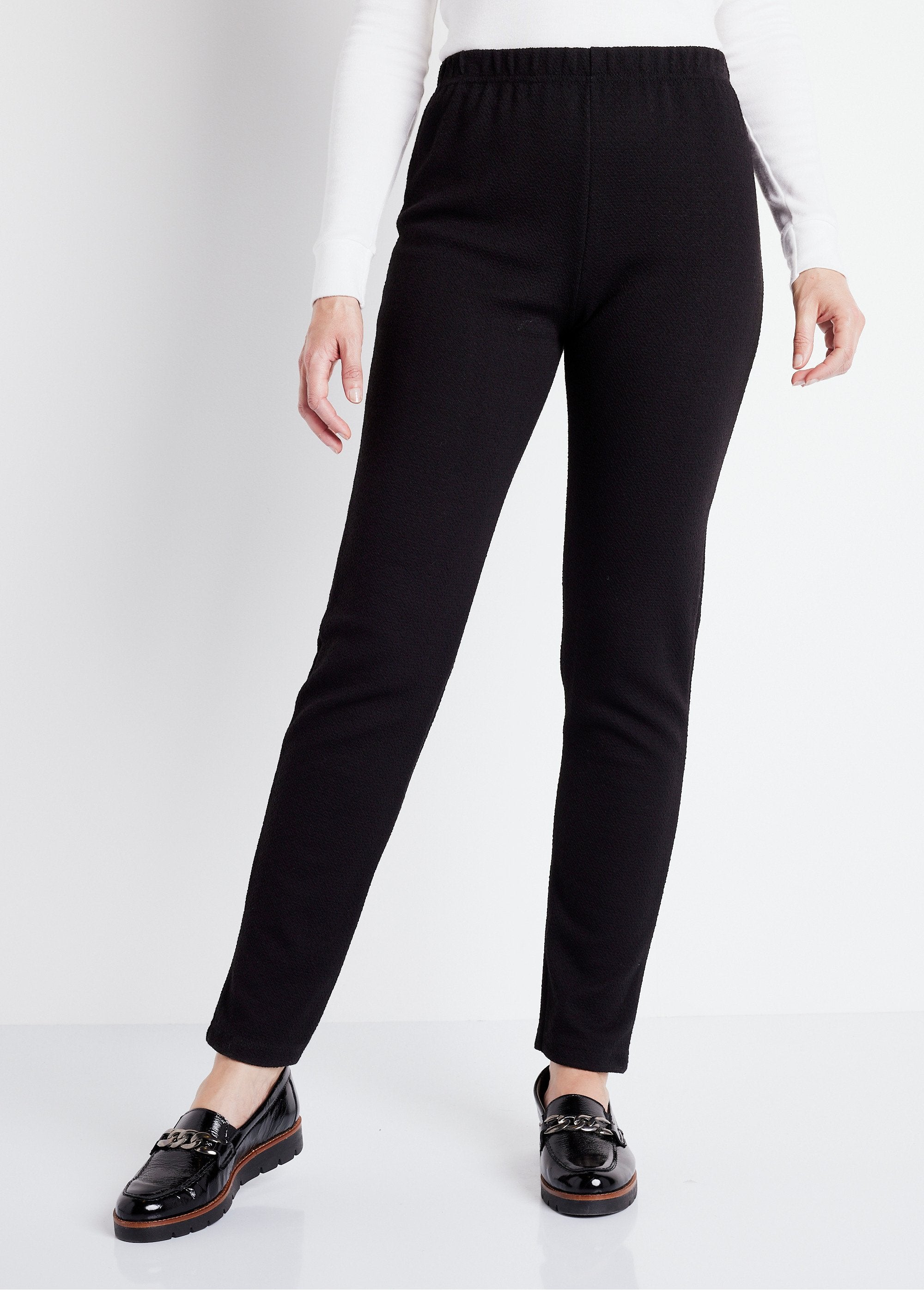 Legging_van_stretch_jersey_met_elastische_tailleband_Effen_zwart_FA2_slim