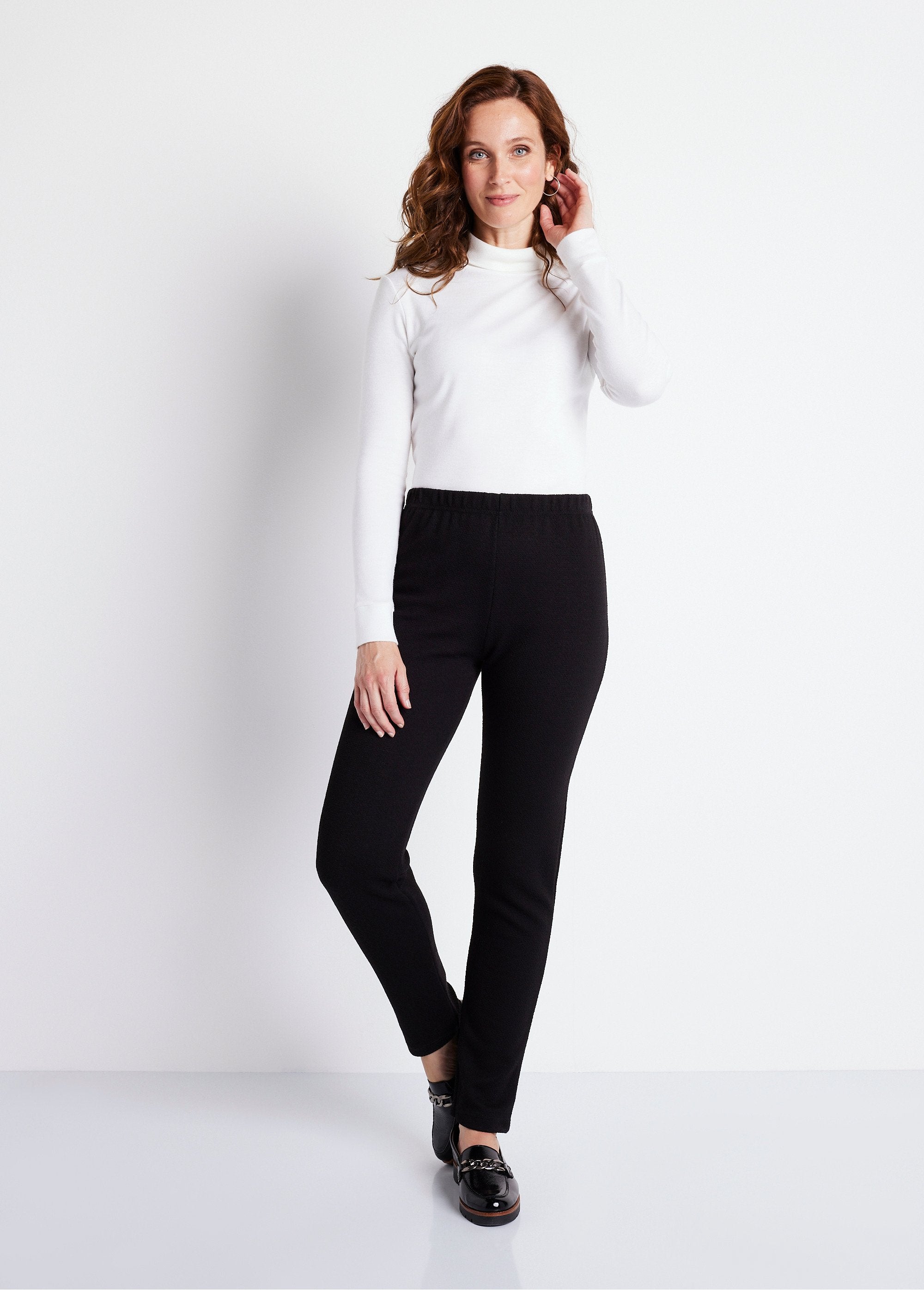 Legging_van_stretch_jersey_met_elastische_tailleband_Effen_zwart_SF1_slim