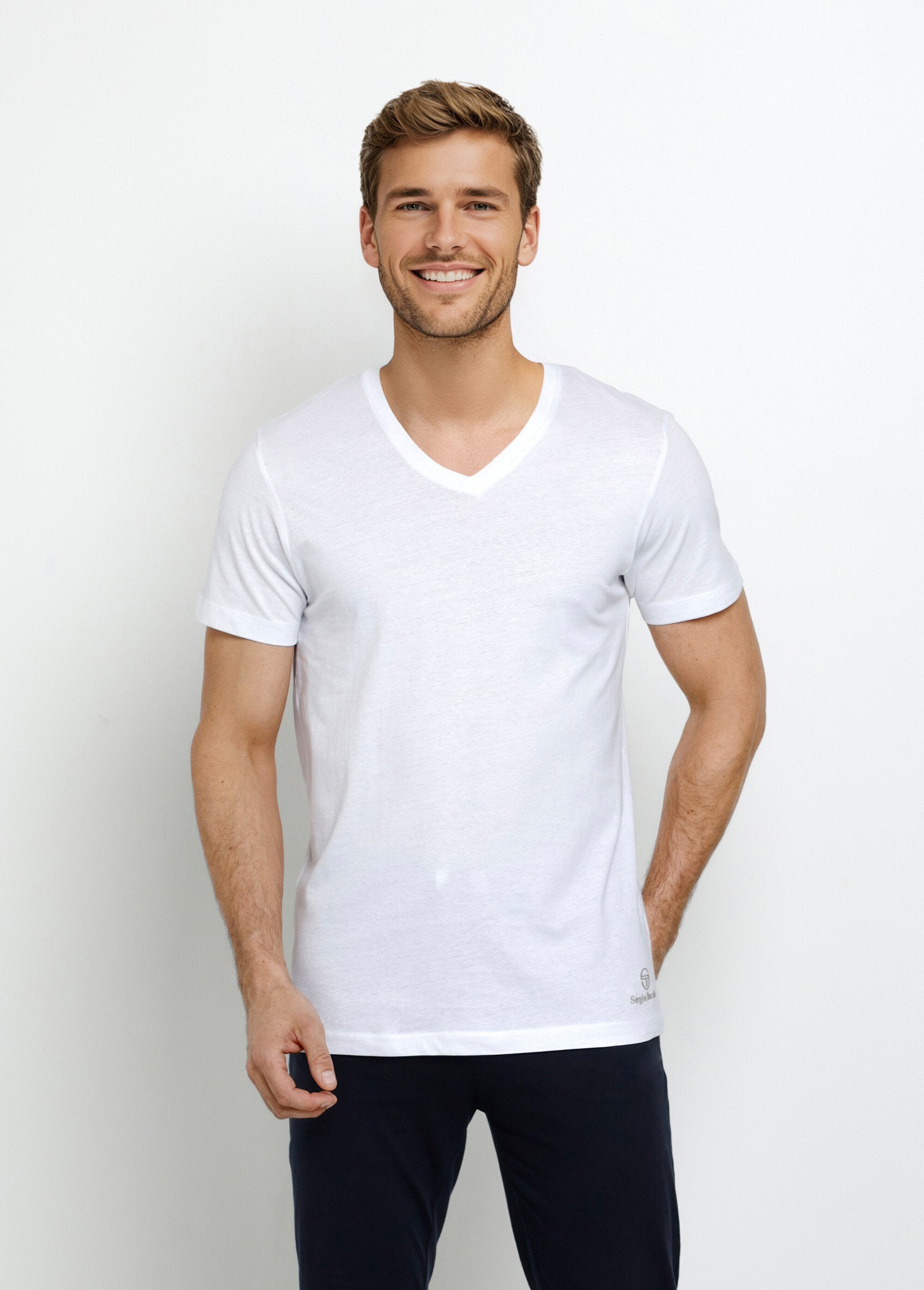 Essentiële_V-hals_T-shirts_met_korte_mouwen_Blanc_FA1_slim
