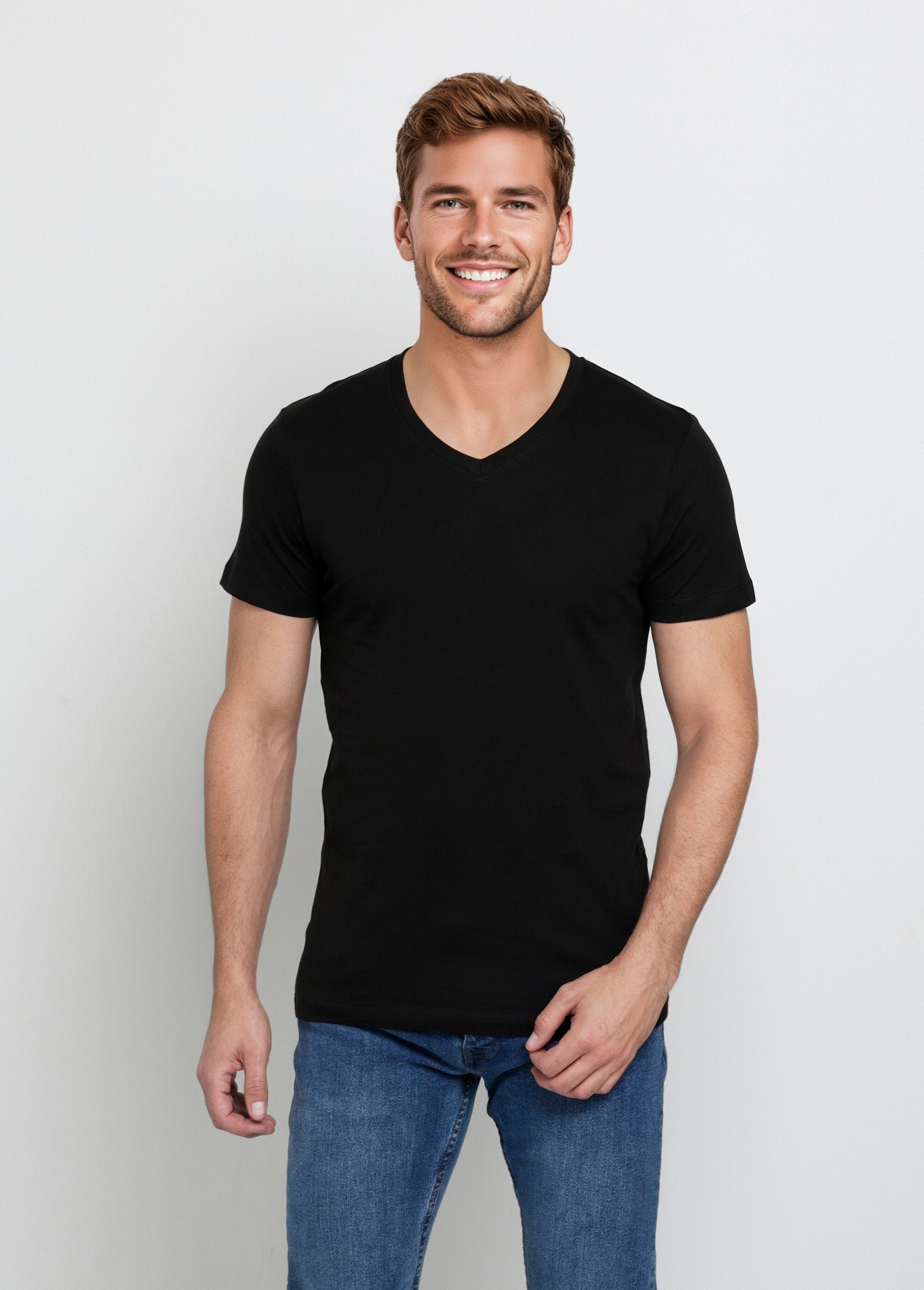 T-shirt_met_lange_mouwen_en_V-hals,_donker_Noir_FA1_slim