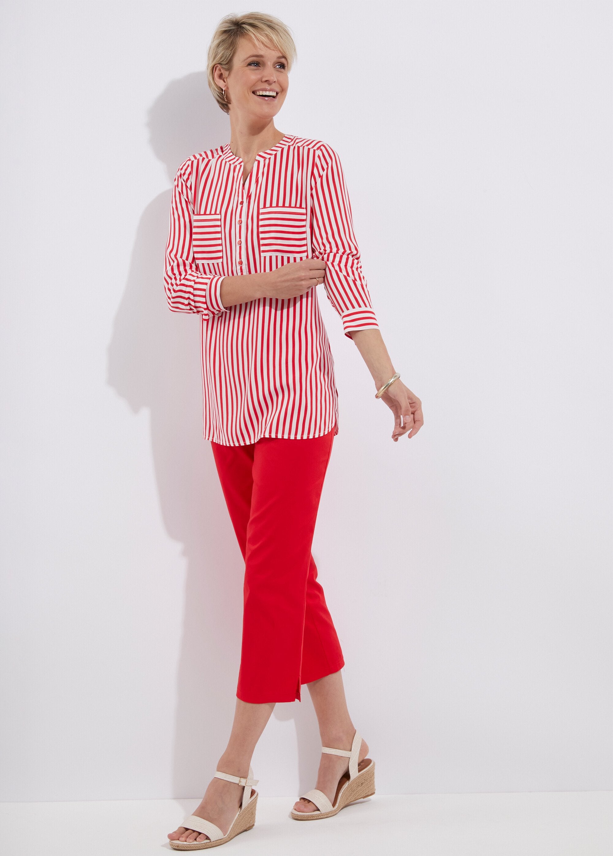 Semi-elastische_broek_met_satijnen_tailleband_Rouge_SF1_slim