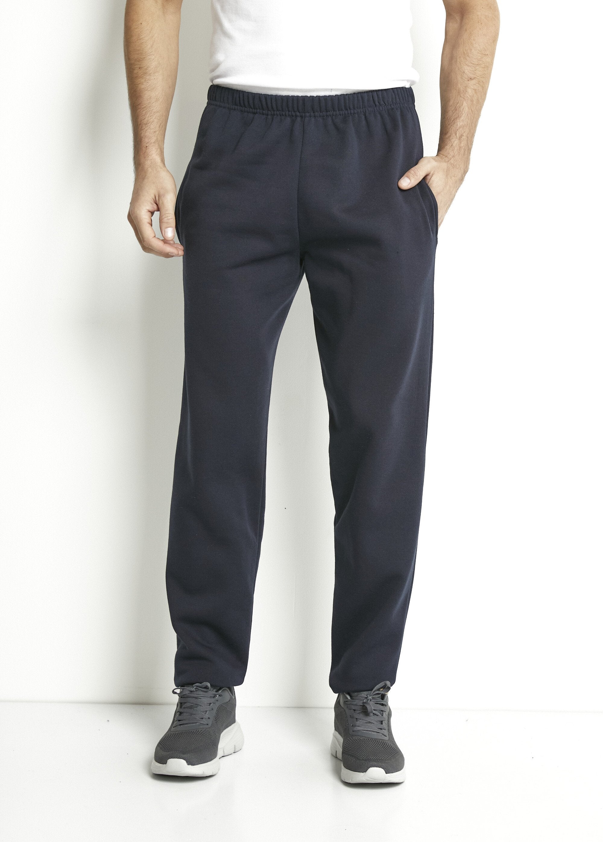 Pantalon_de_jogging_molleton_ceinture_élastiquée_Marine_FA1_slim