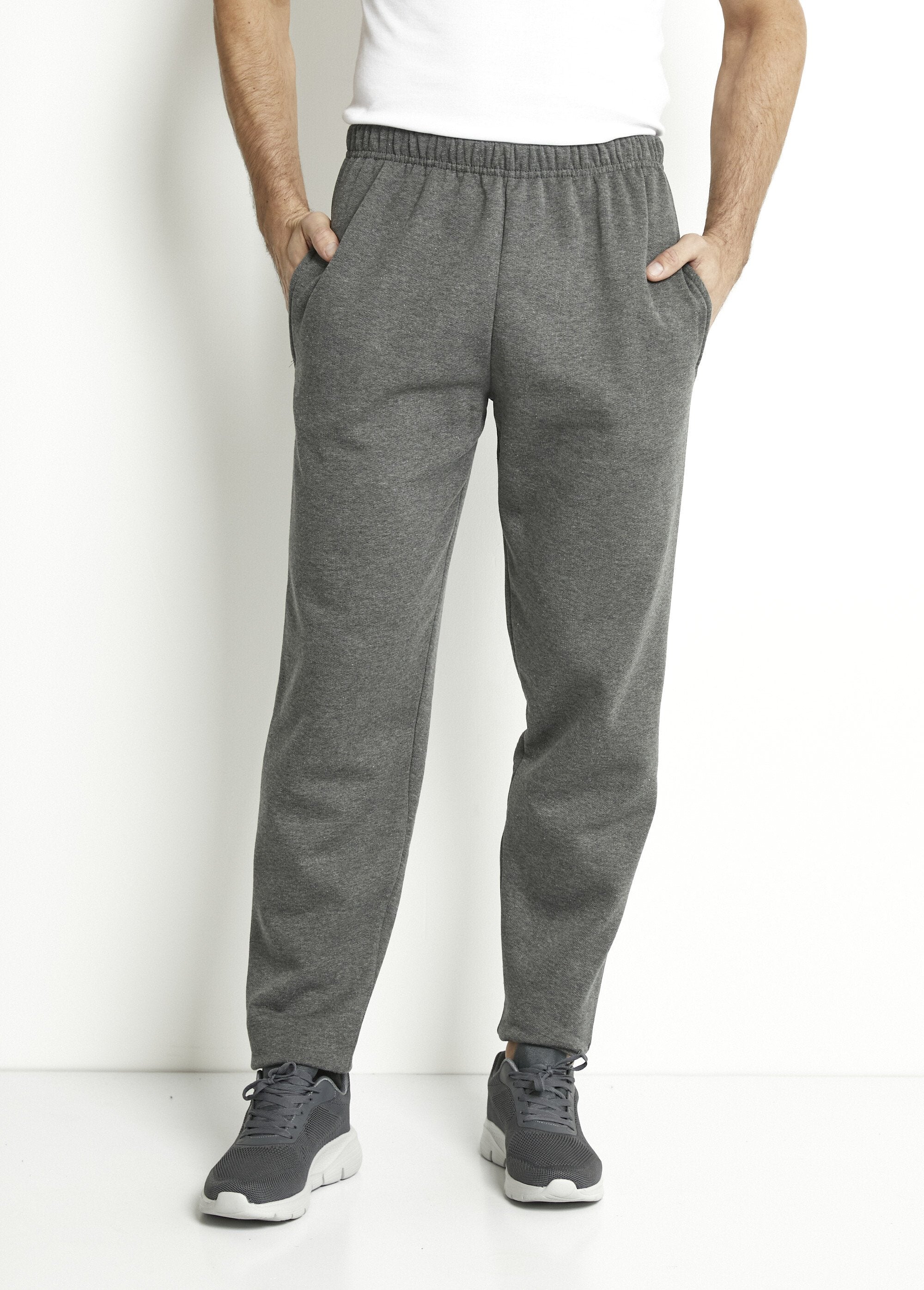 Pantalon_de_jogging_molleton_ceinture_élastiquée_Gris_anthracite_FA1_slim