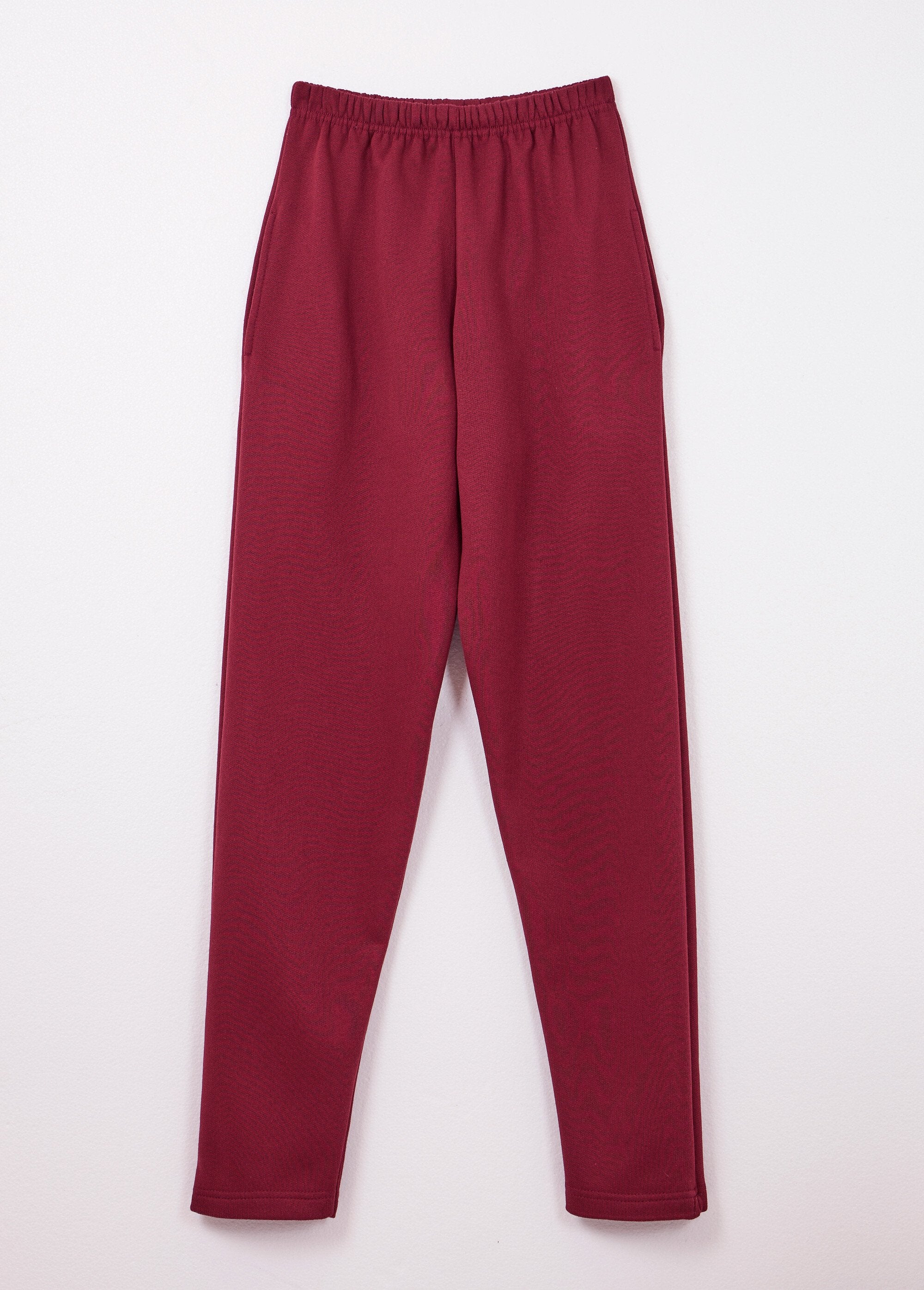 Fleece_joggingbroek_met_elastische_tailleband_Bordeaux_AP1_slim