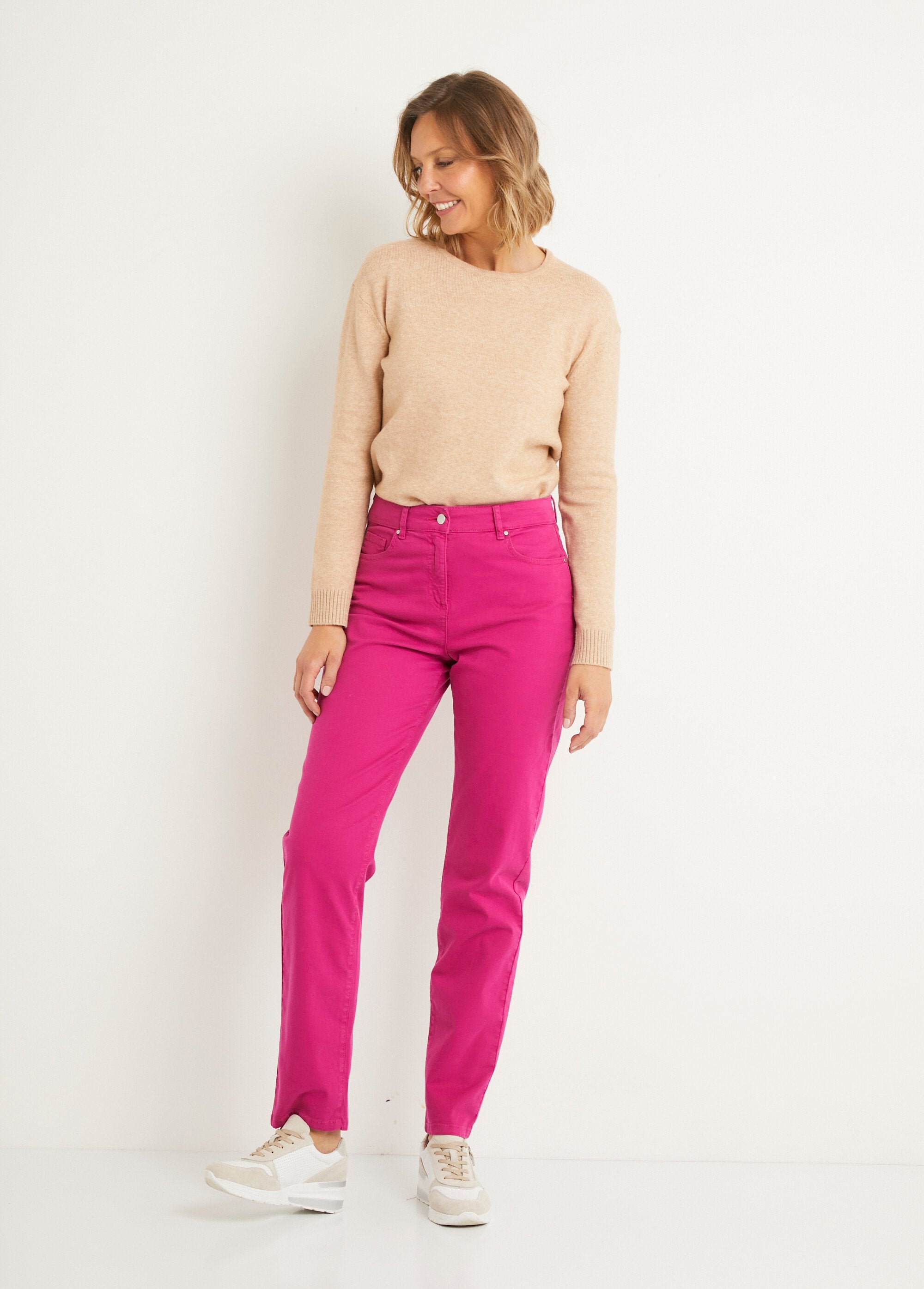 5-pocket_stretch_katoenen_broek_met_rechte_pijpen_Rose_magenta_SF1_slim