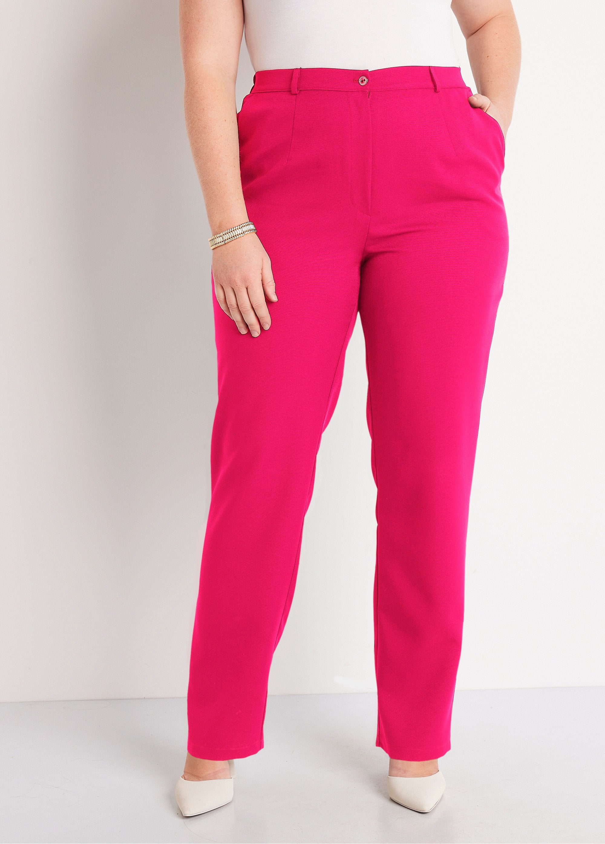 Effen_broek_met_rechte_pijpen_en_semi-elastische_tailleband_Framboos_FA1_curvy