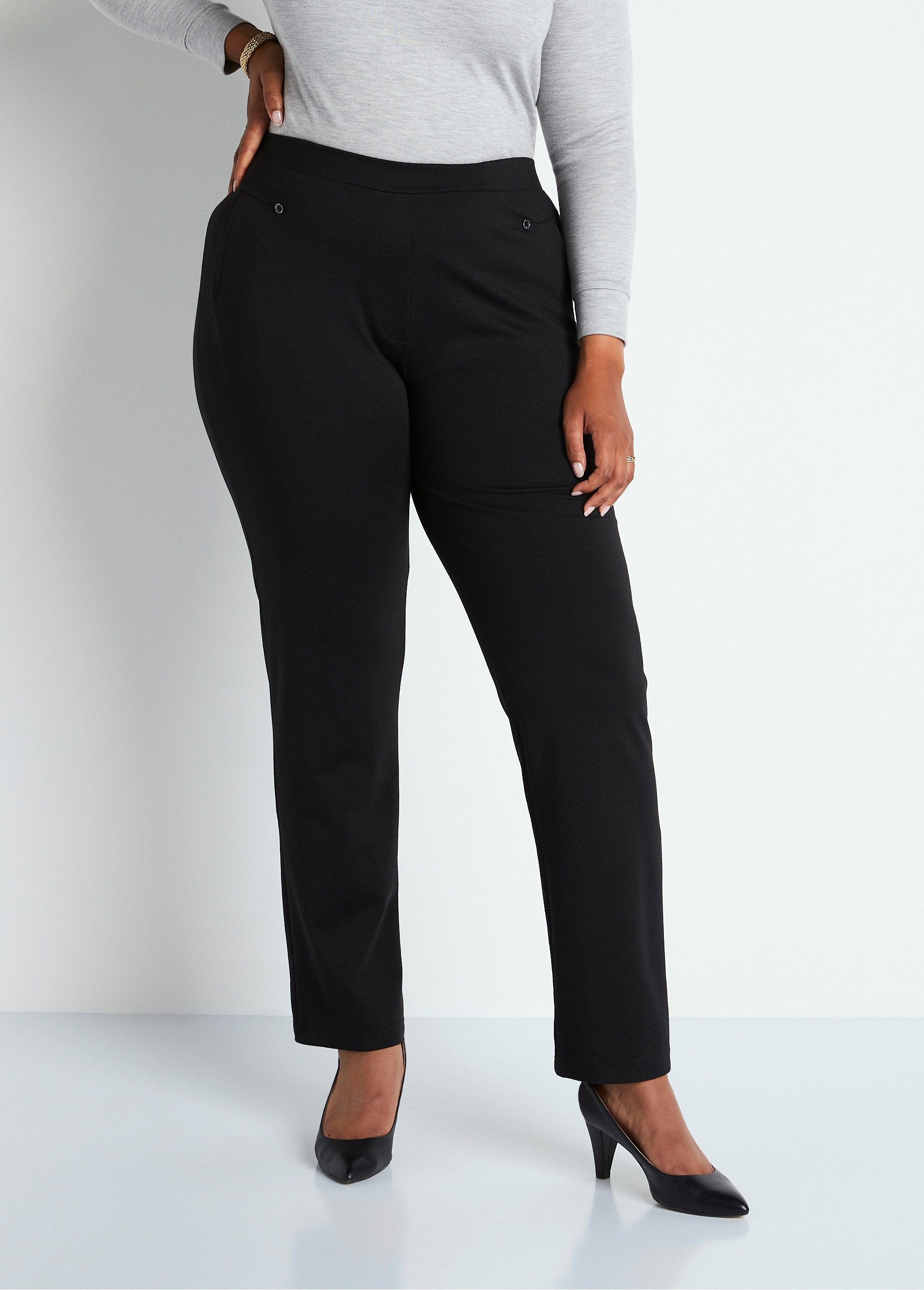 Rechte_broek_met_semi-elastische_tailleband_Effen_zwart_FA1_curvy