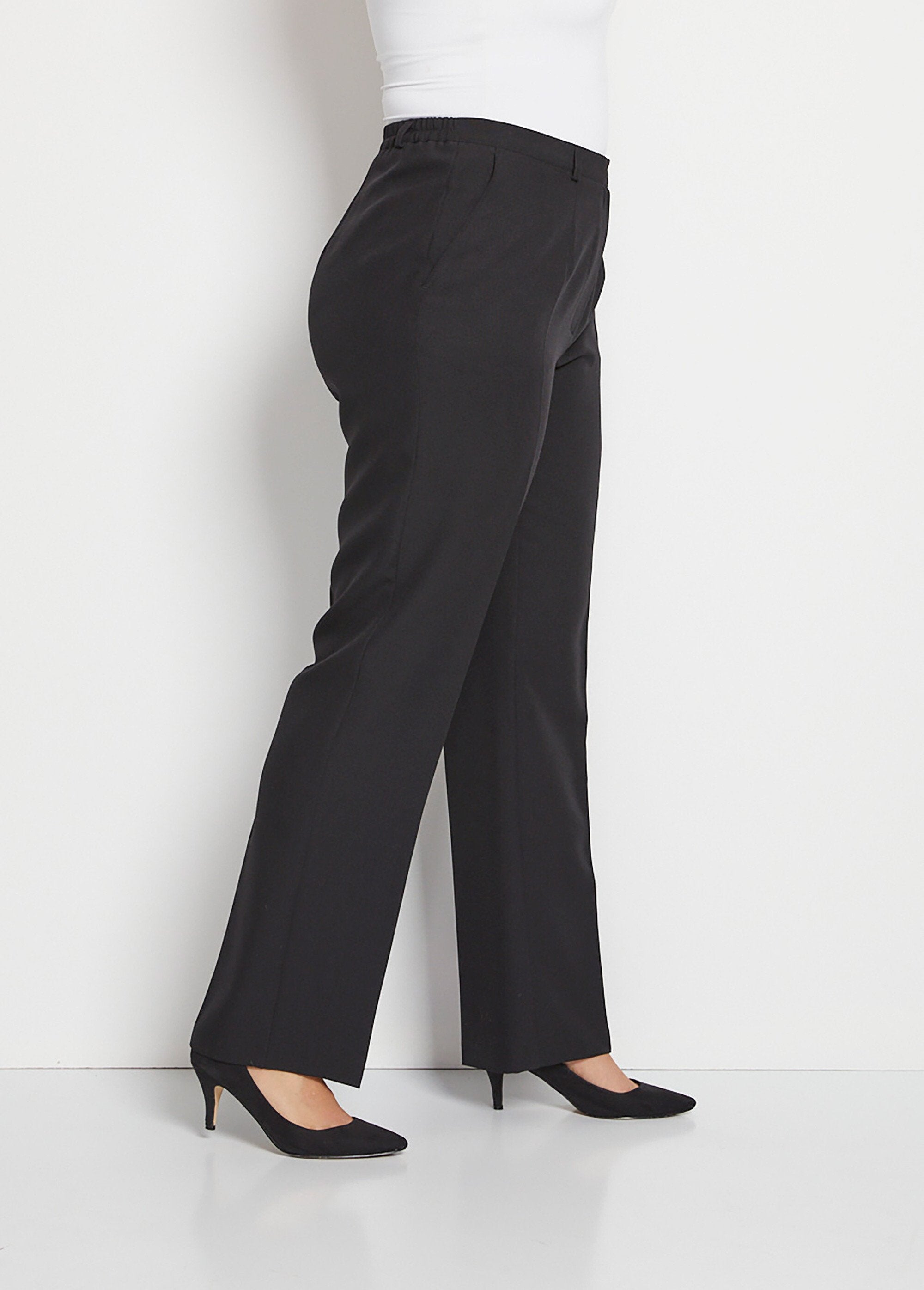 Rechte_broek_met_semi-elastische_tailleband_van_kreukvrije_stof_ZWART_DR1_curvy