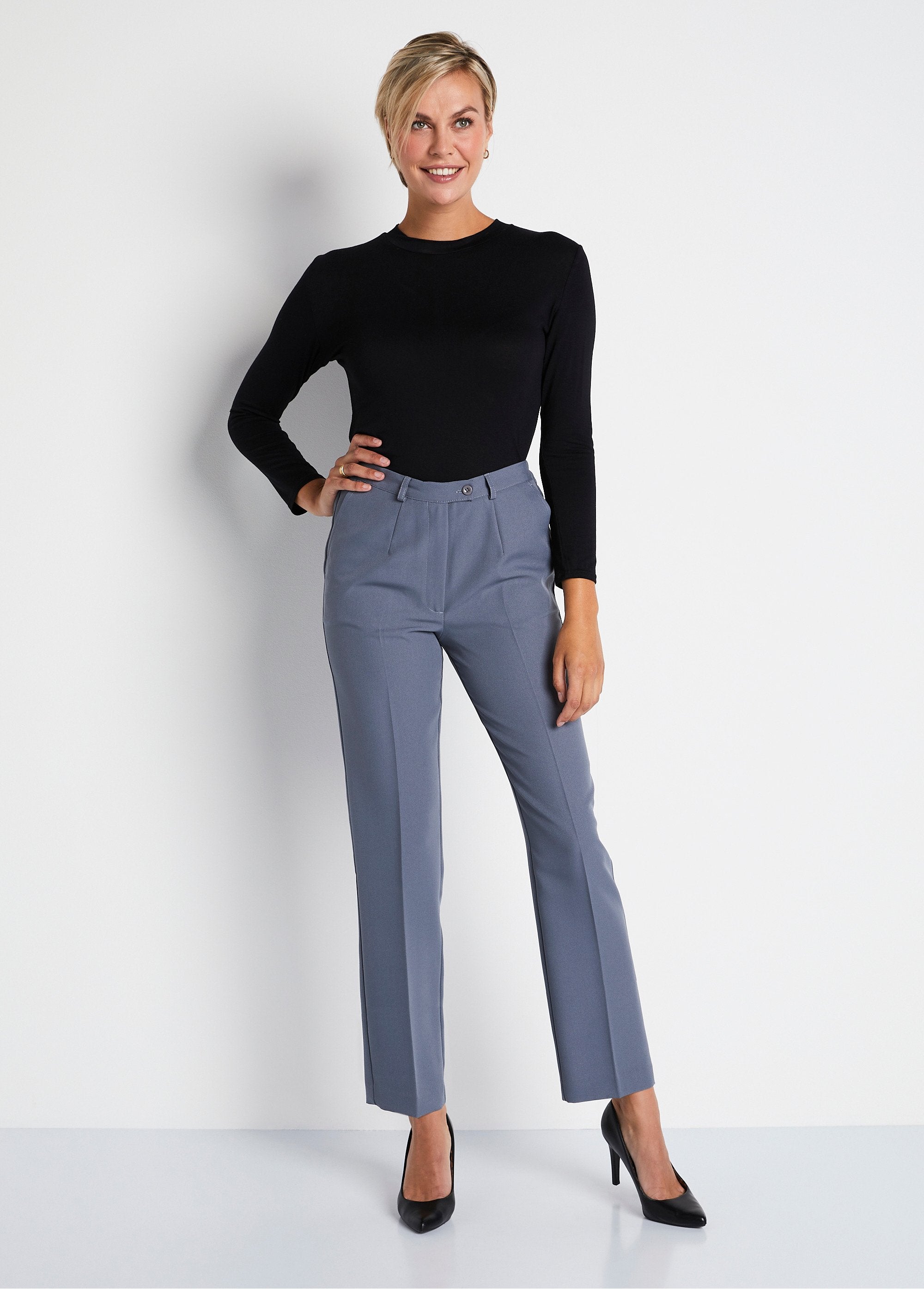 Rechte_broek_met_semi-elastische_tailleband_van_kreukvrije_stof_GRIJS_SF1_slim