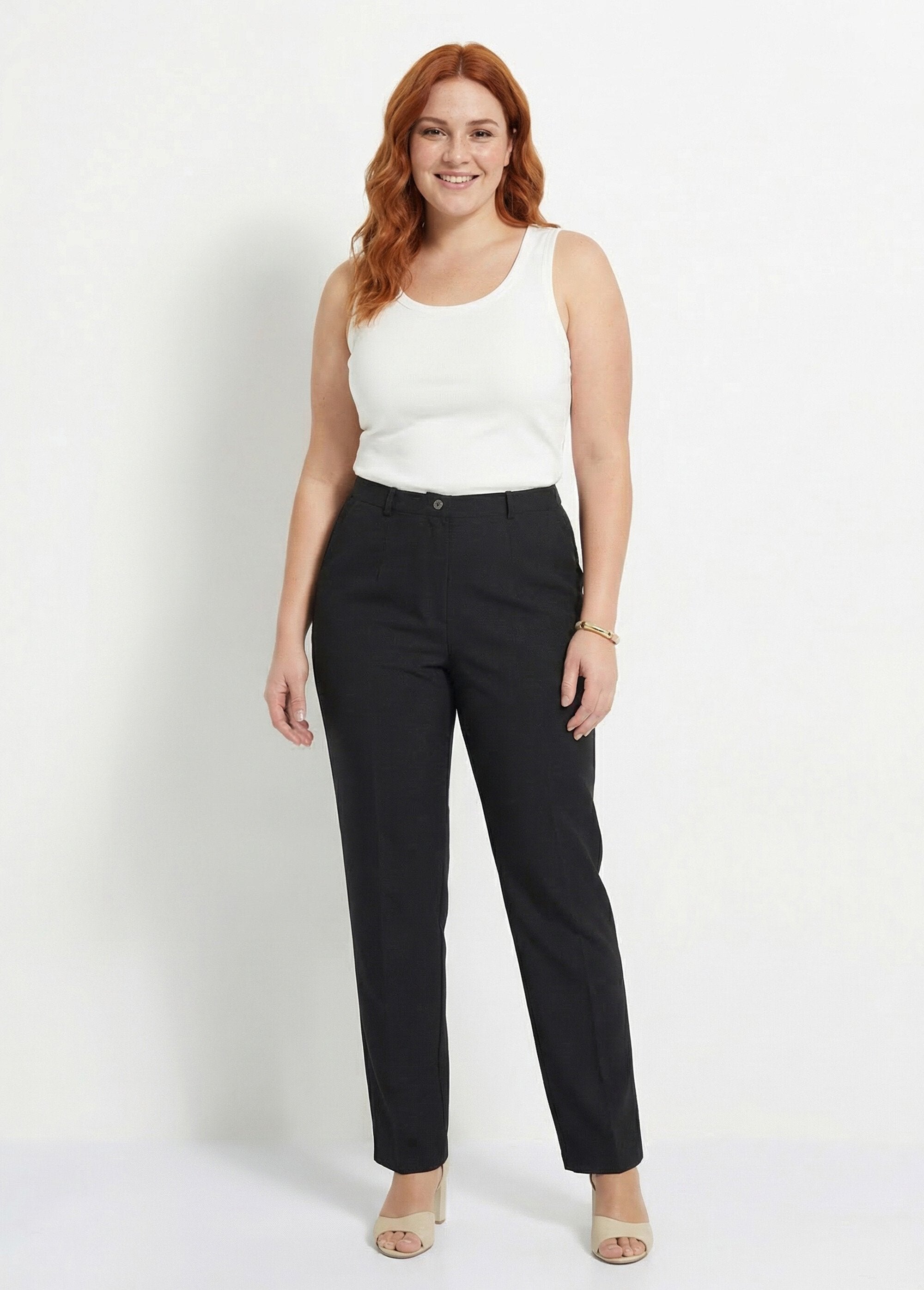 Effen_broek_met_rechte_pijpen_en_semi-elastische_tailleband_ZWART_SF1_curvy