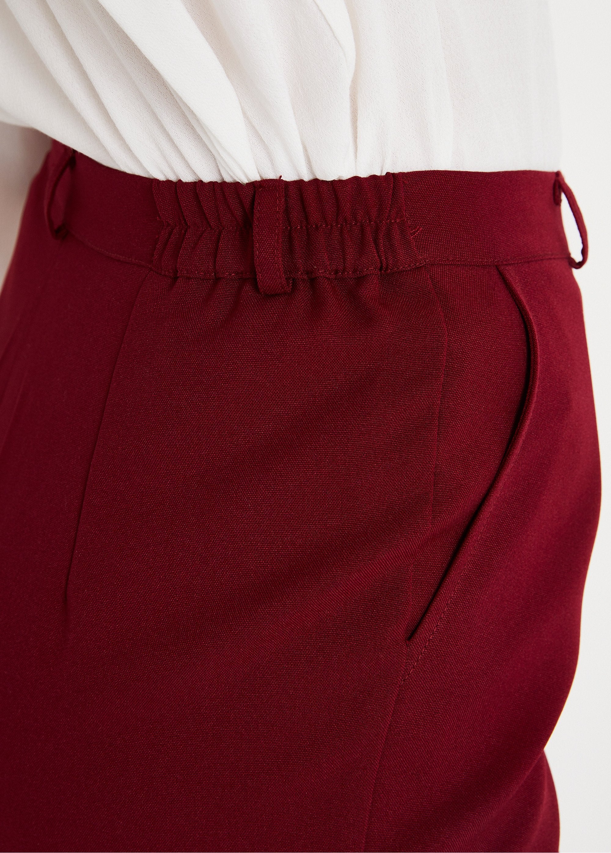 Effen_broek_met_rechte_pijpen_en_semi-elastische_tailleband_Bordeaux_DE2_slim