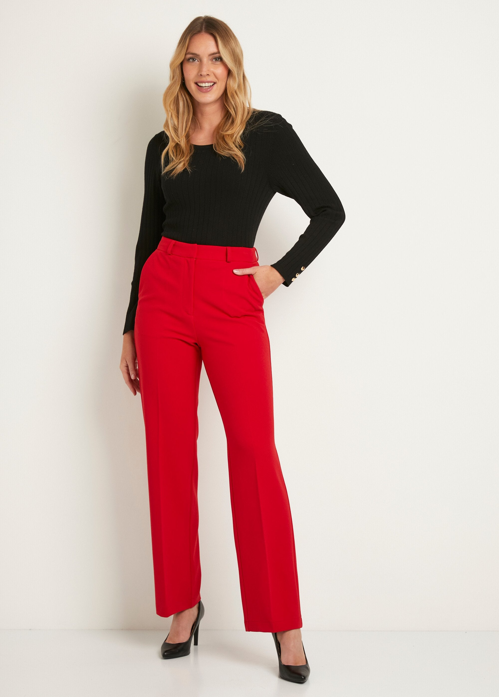 Vloeiende_broek_met_wijde_pijpen_in_effen_stretchbreisel_Rouge_SF1_slim