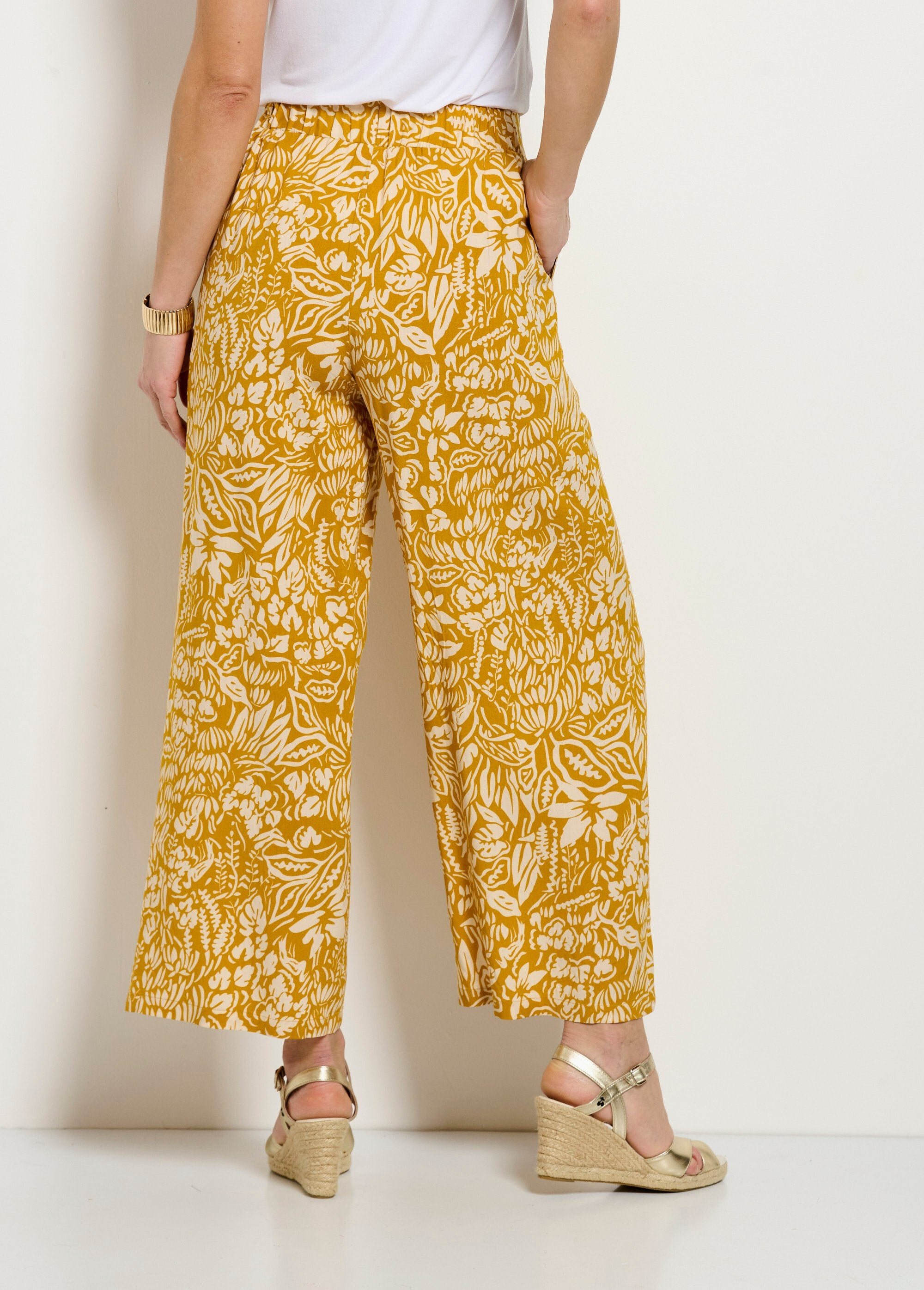 Pantalon_large_taille_élastiquée_fleuri_ou_uni_Jaune_et_ecru_DO1_slim