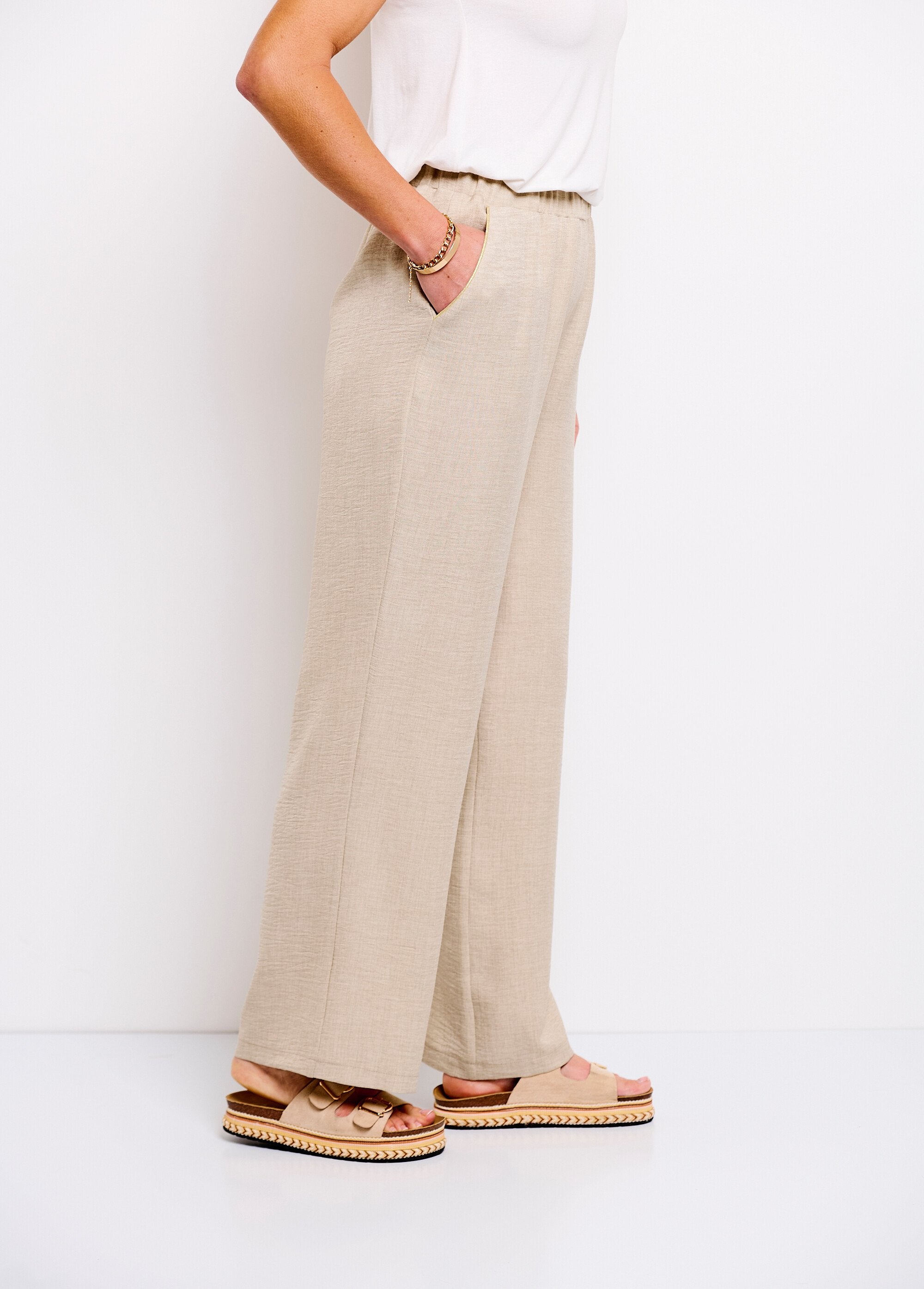 Pantalon_large_taille_semi_élastiquée_aspect_lin_Beige_DR1_slim