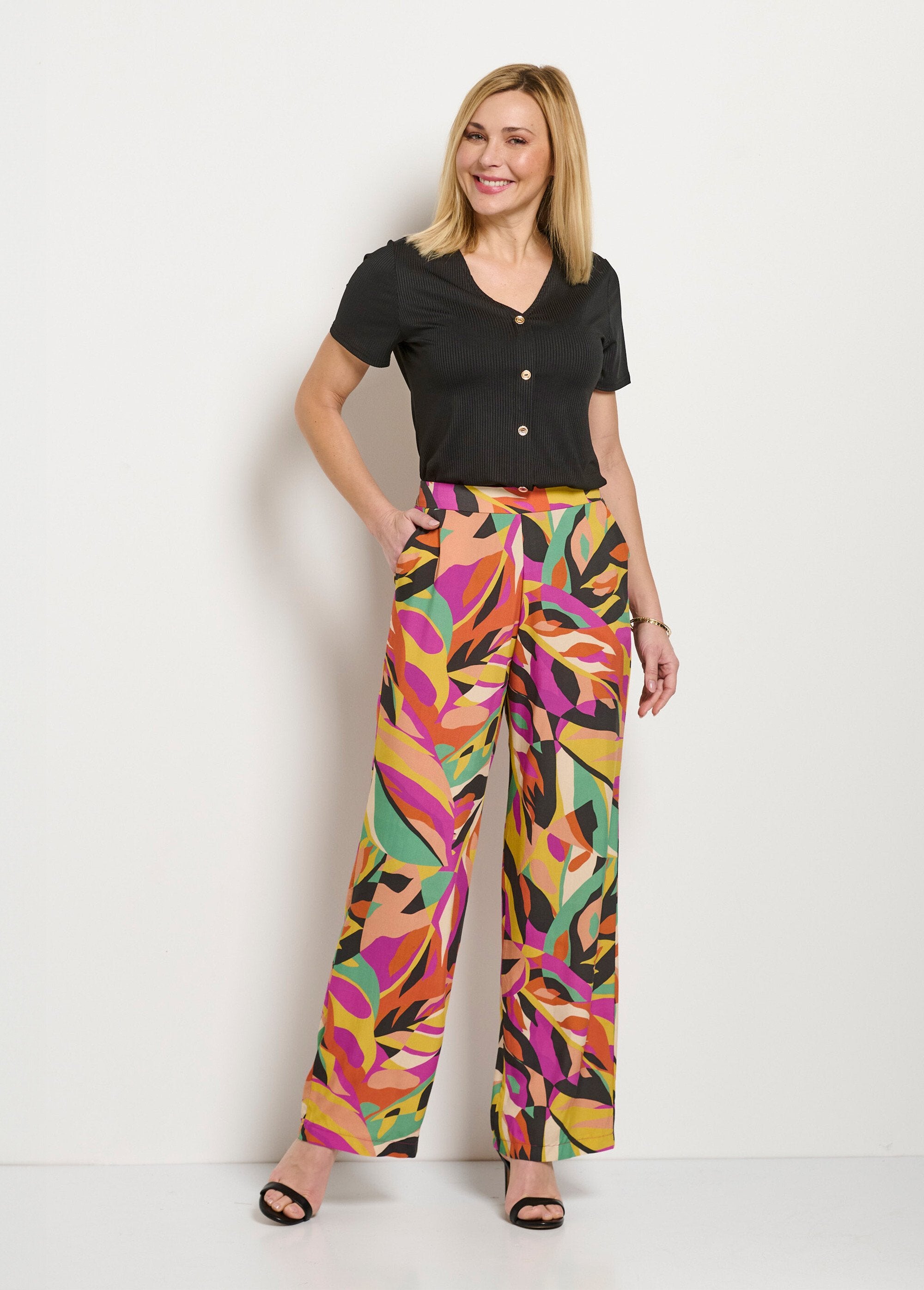 Pantalon_large_taille_semi-élastiquée_imprimé_Multicolore_SF1_slim