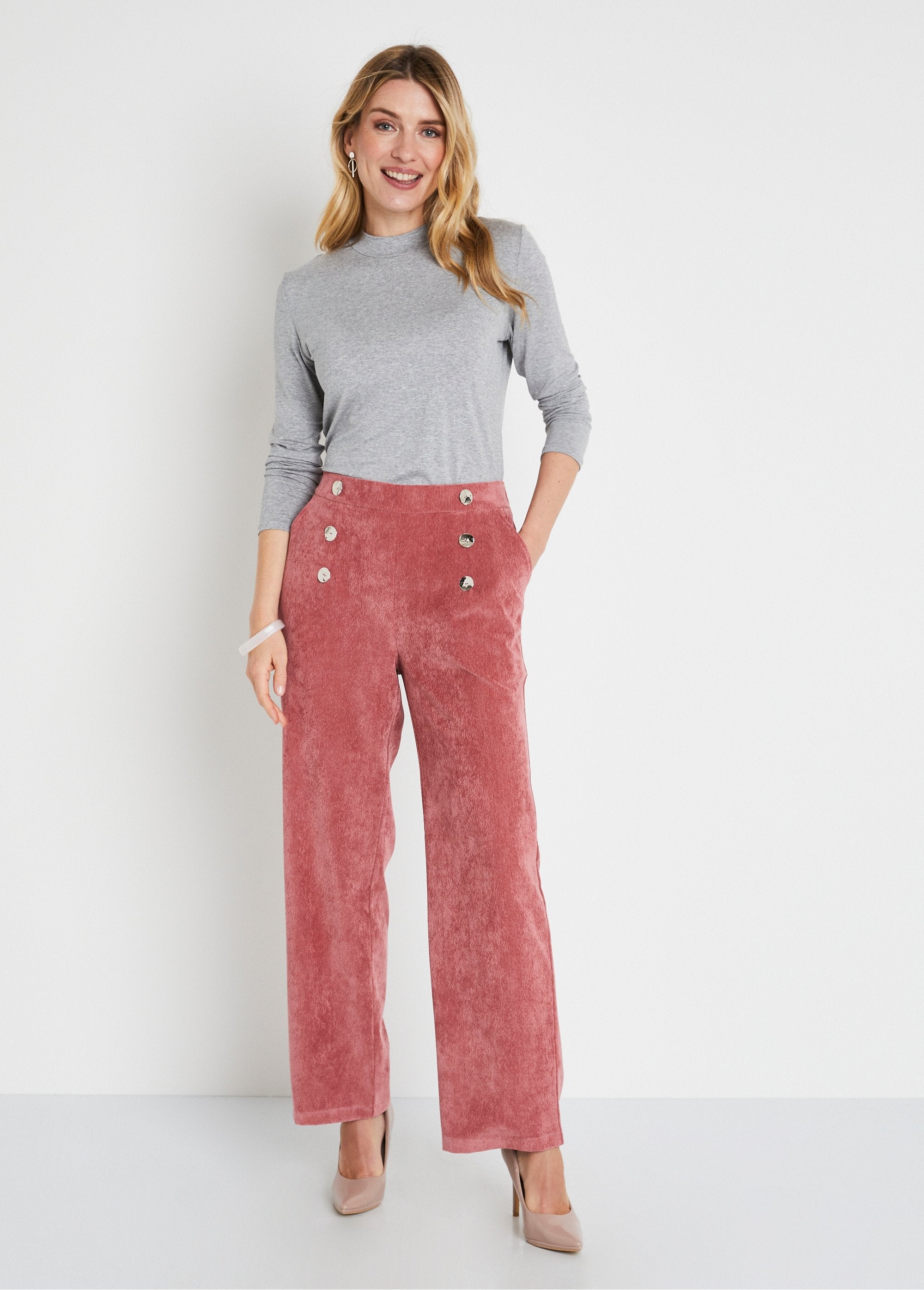 Fluwelen_broek_met_wijde_pijpen_en_brugeffect_Vieux_rose_SF1_slim