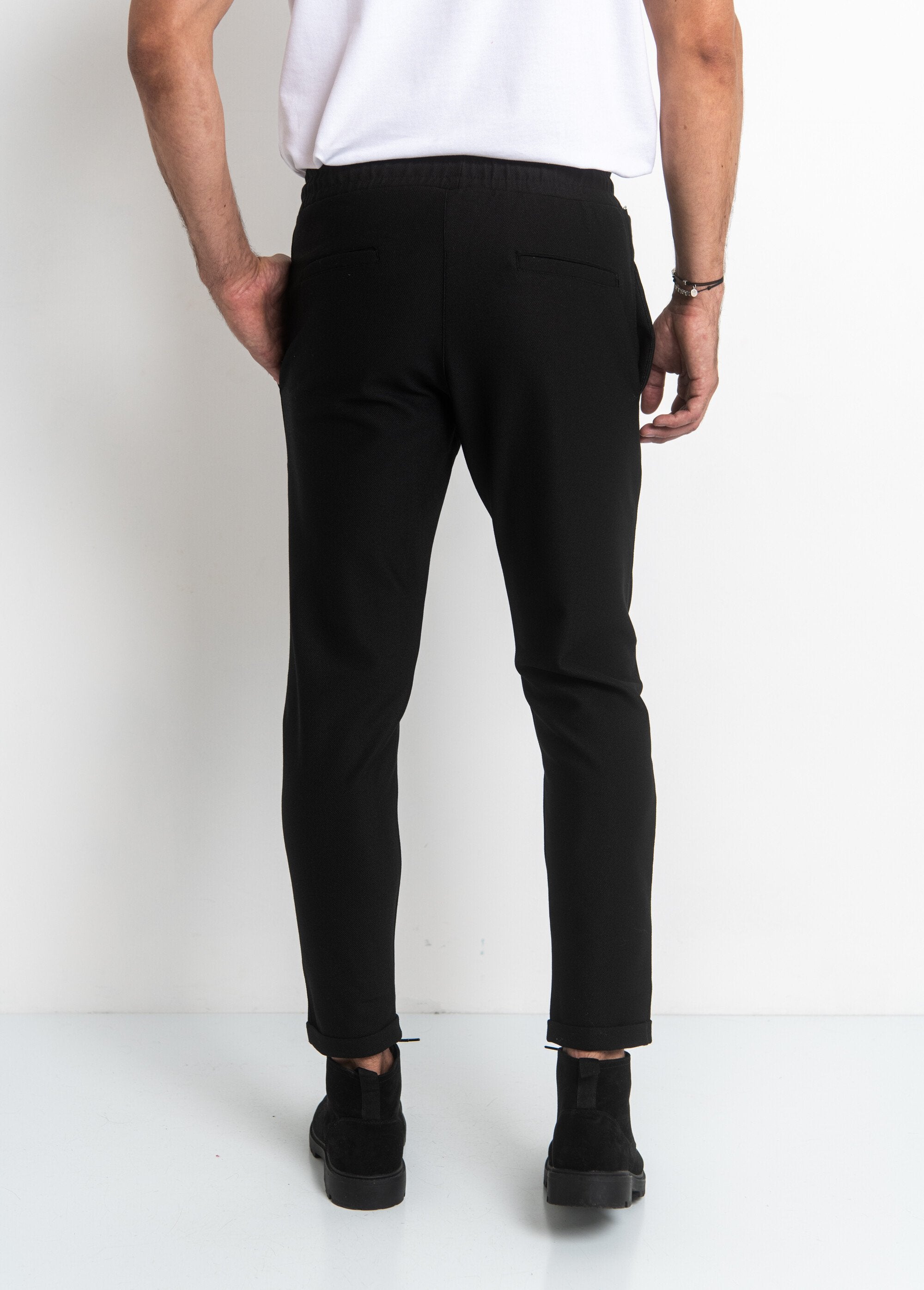 Piqué_gebreide_broek,_slim_fit_Noir_DO1_slim