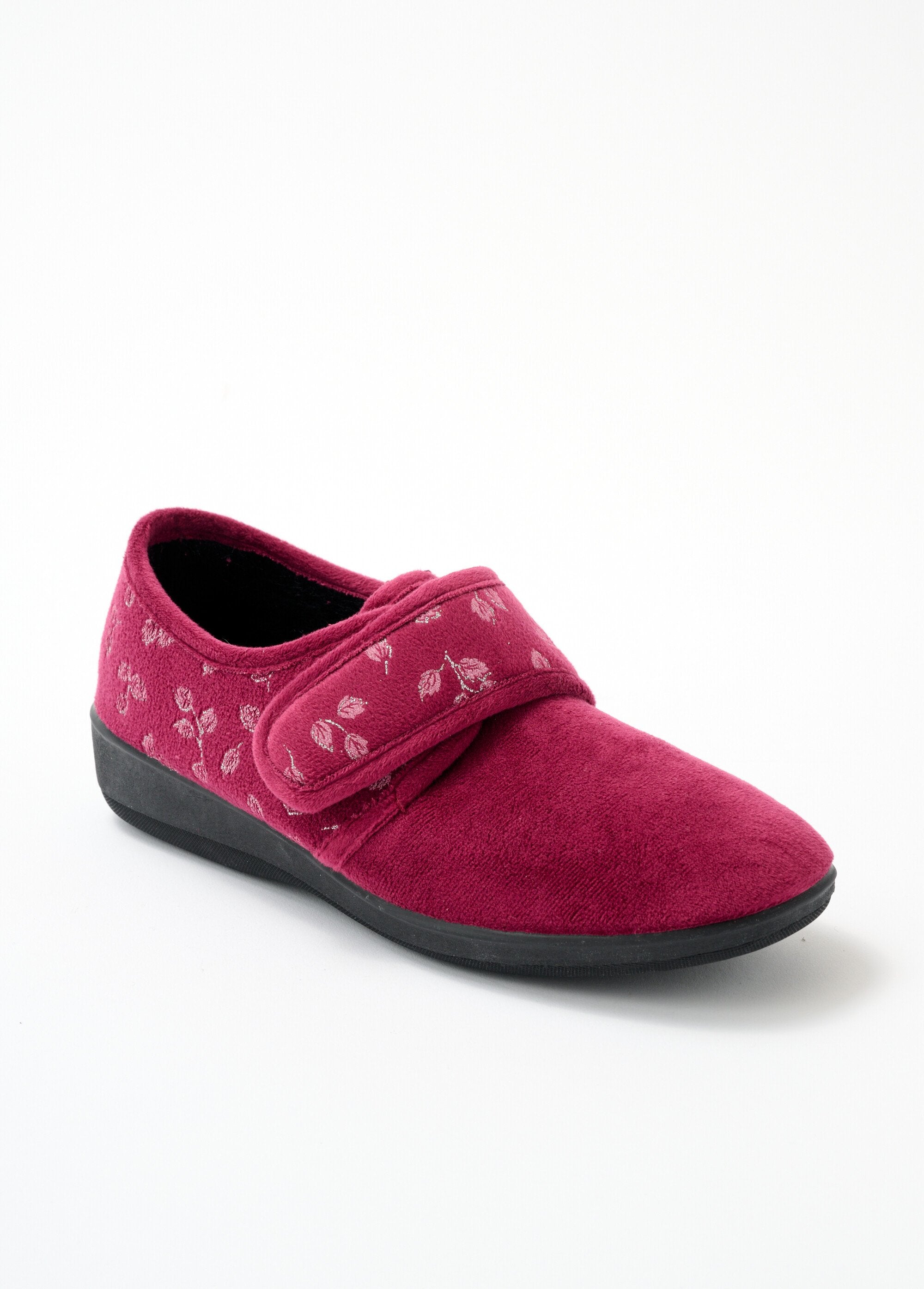 Fluweelzachte_comfort_wijdte_derby_pantoffels_Bordeaux_FA1_slim