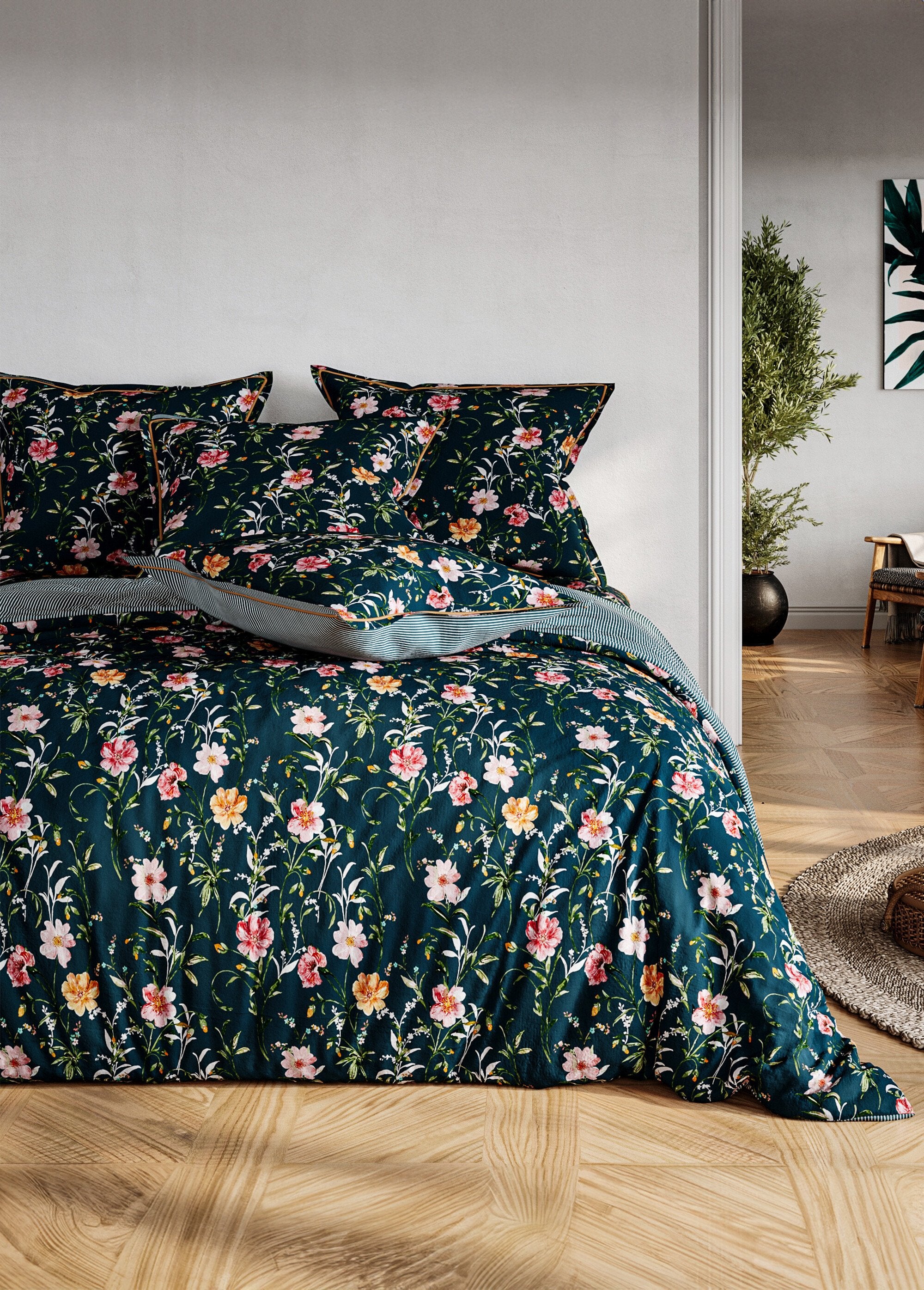 3-delige_bedset_met_dekbedovertrek,_gebloemd_Imprime_bleu_FA1_slim