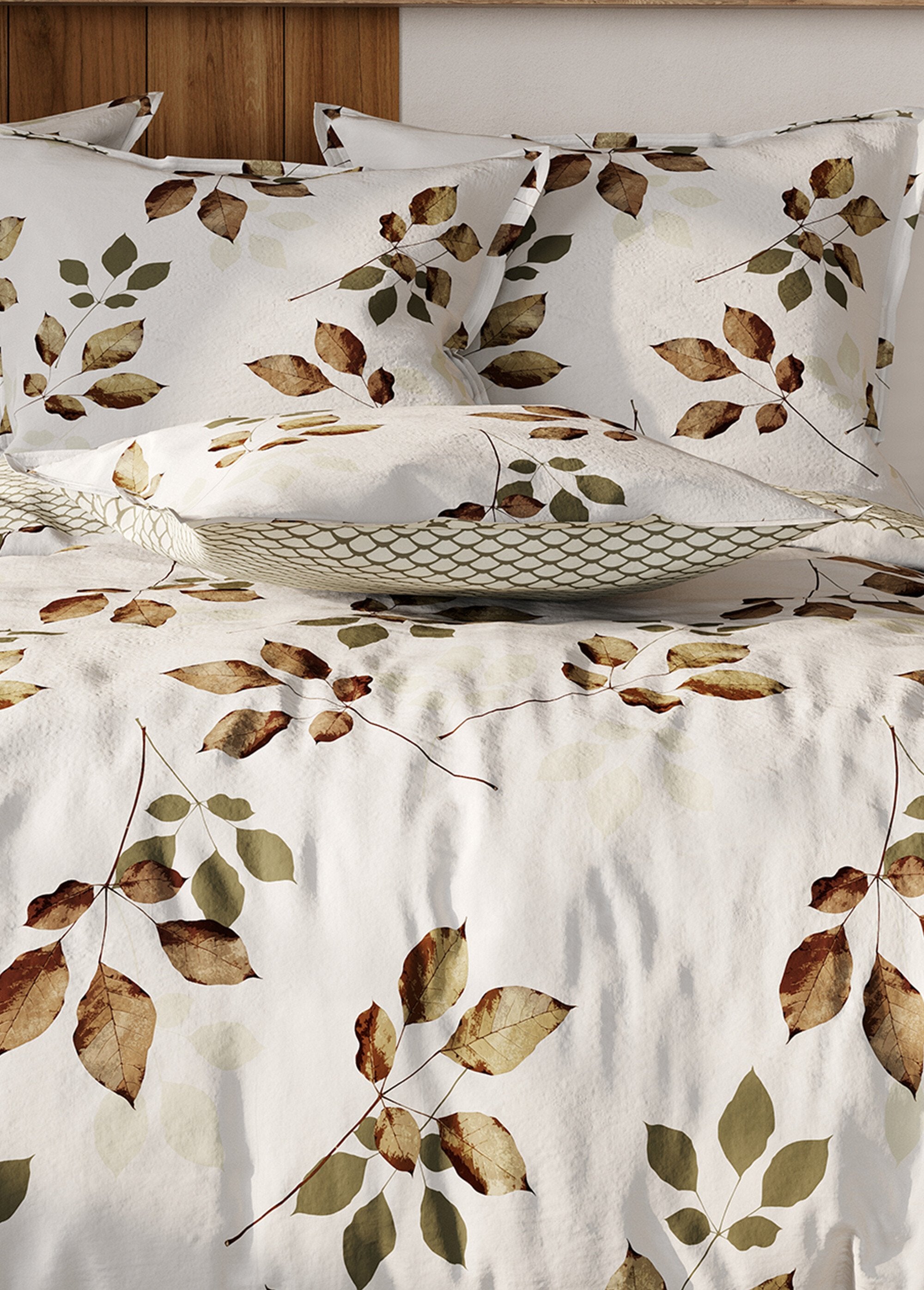 4-delige_flanellen_beddengoedset_met_hoeslaken,_herfst_Imprime_beige_DE3_slim