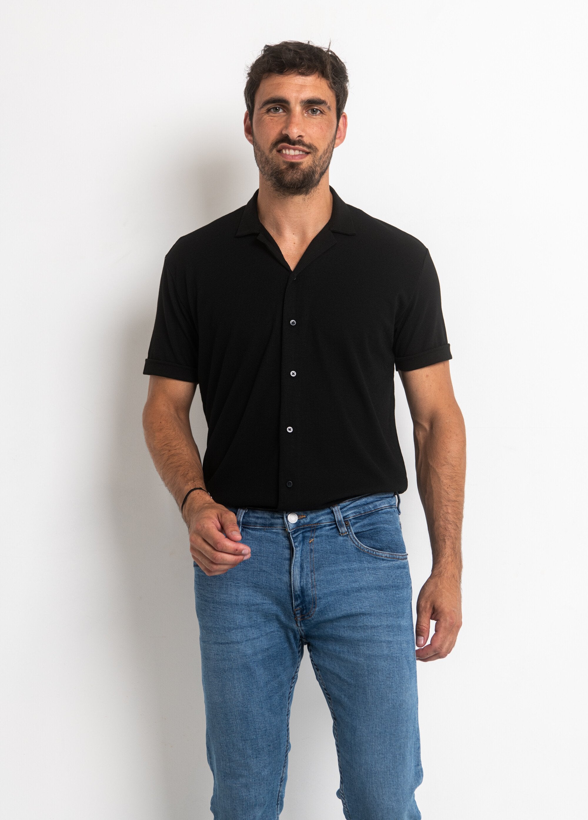 Poloshirt_in_overhemdstijl_Noir_FA1_slim