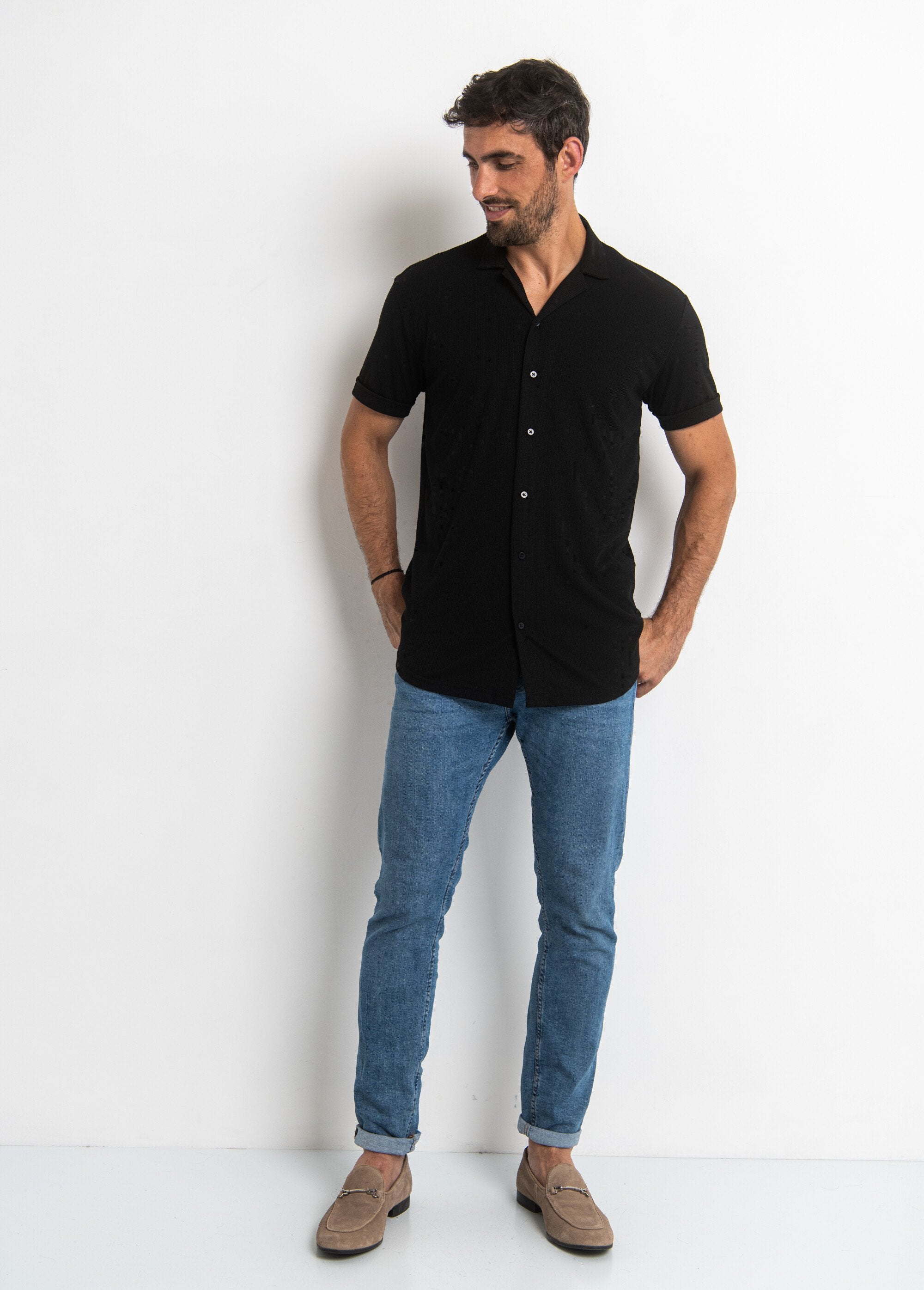 Poloshirt_in_overhemdstijl_Noir_SF1_slim