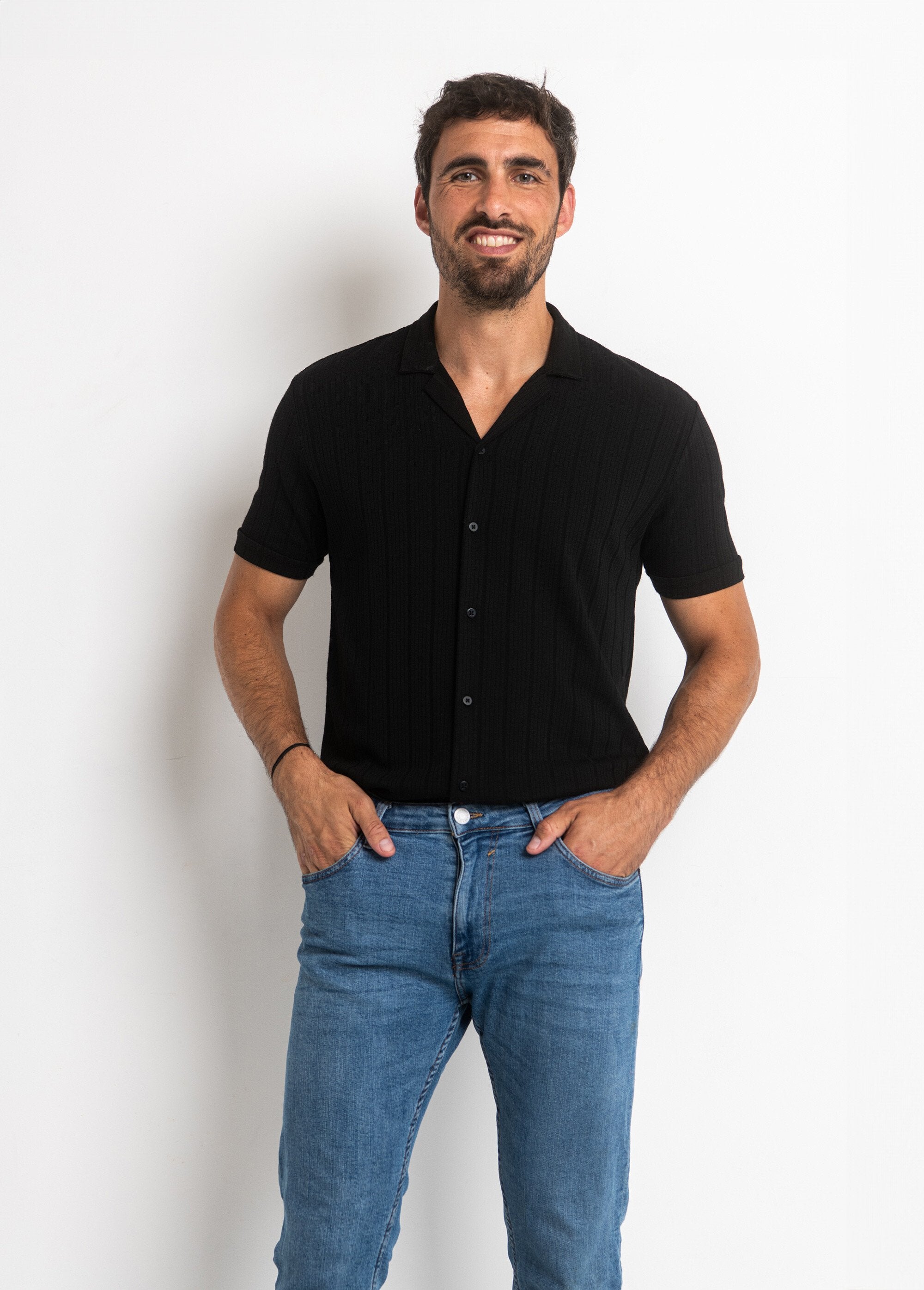 Mollig_gebreid_poloshirt_Noir_FA1_slim