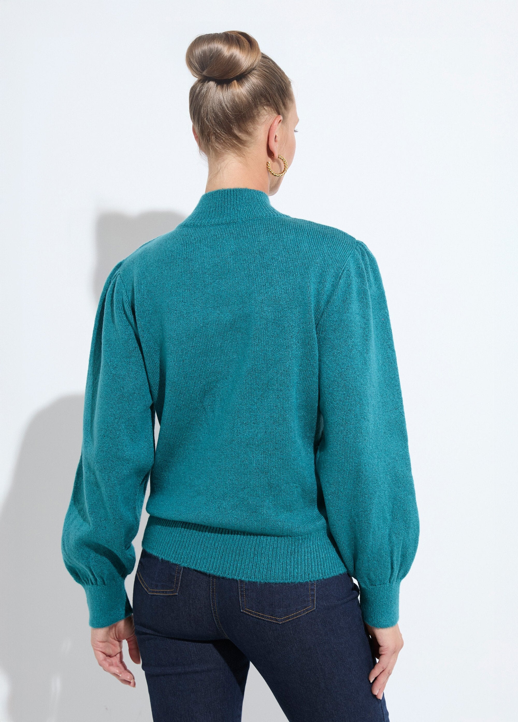 Pull_chaud_col_montant_boutonné_Vert_DO1_slim