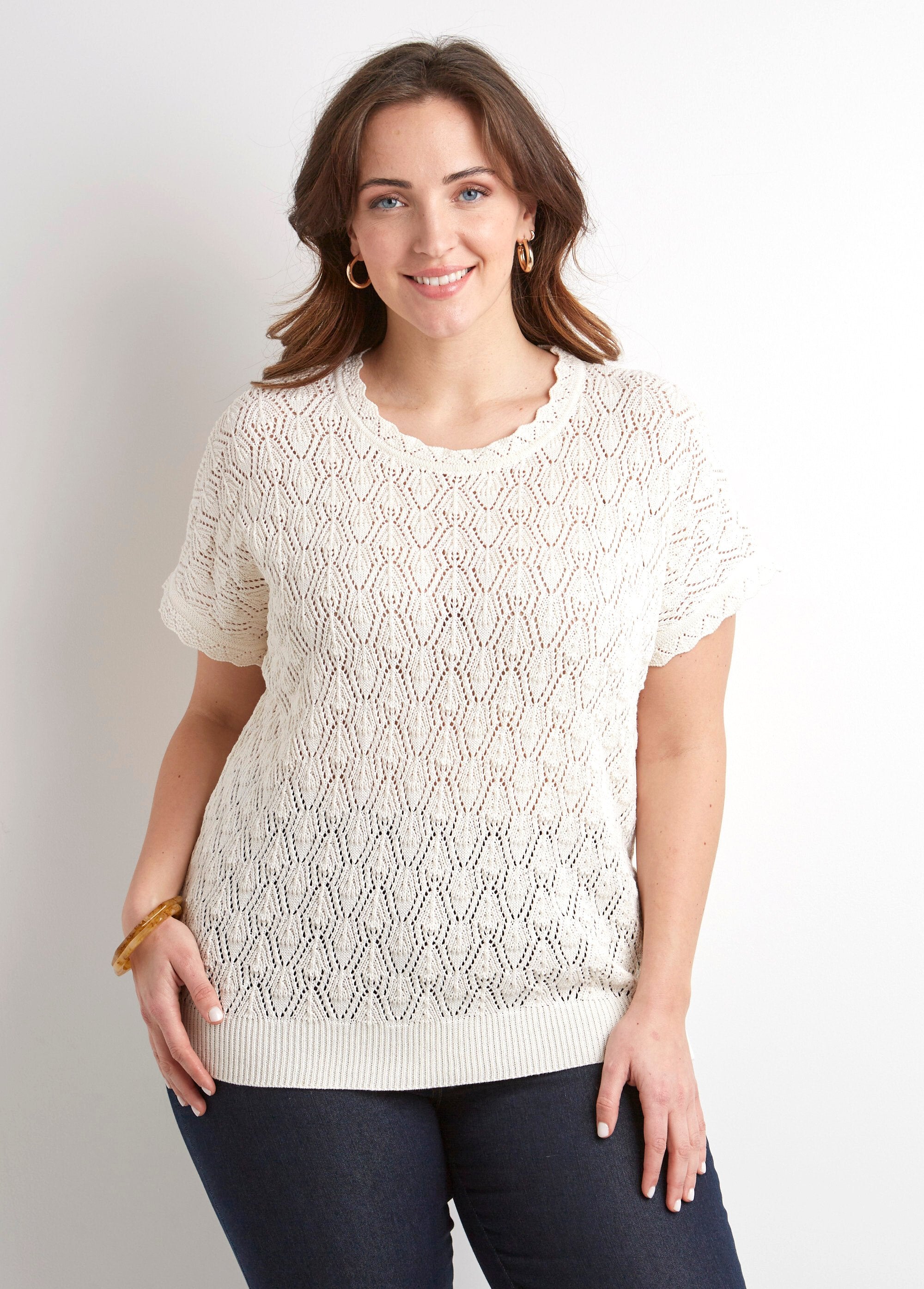 Pull_coton_court_col_rond_ajouré_effet_crochet_Ecru_FA1_curvy