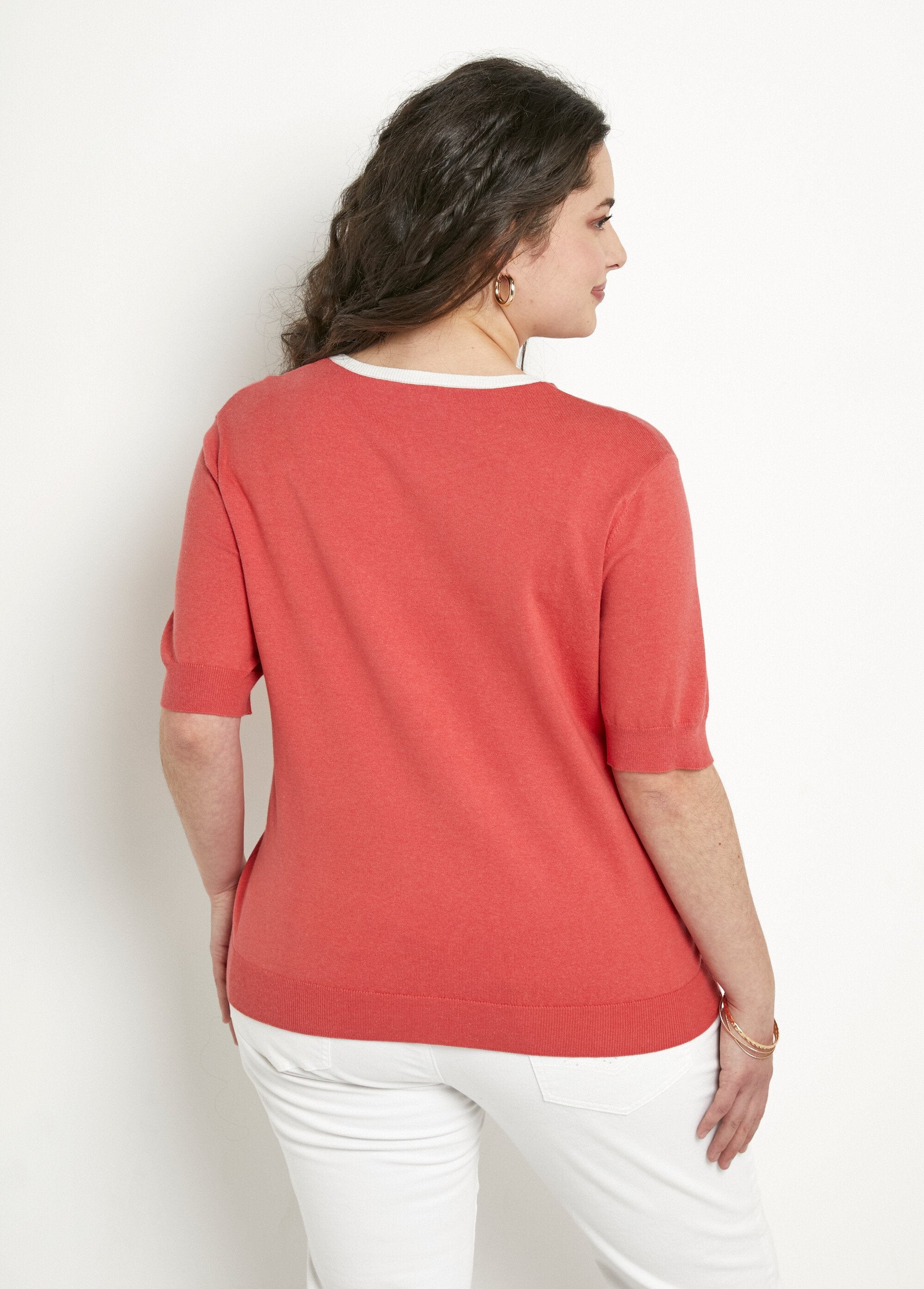 Pull_doux_manches_courtes_col_rond_Coquelicot_DO1_curvy