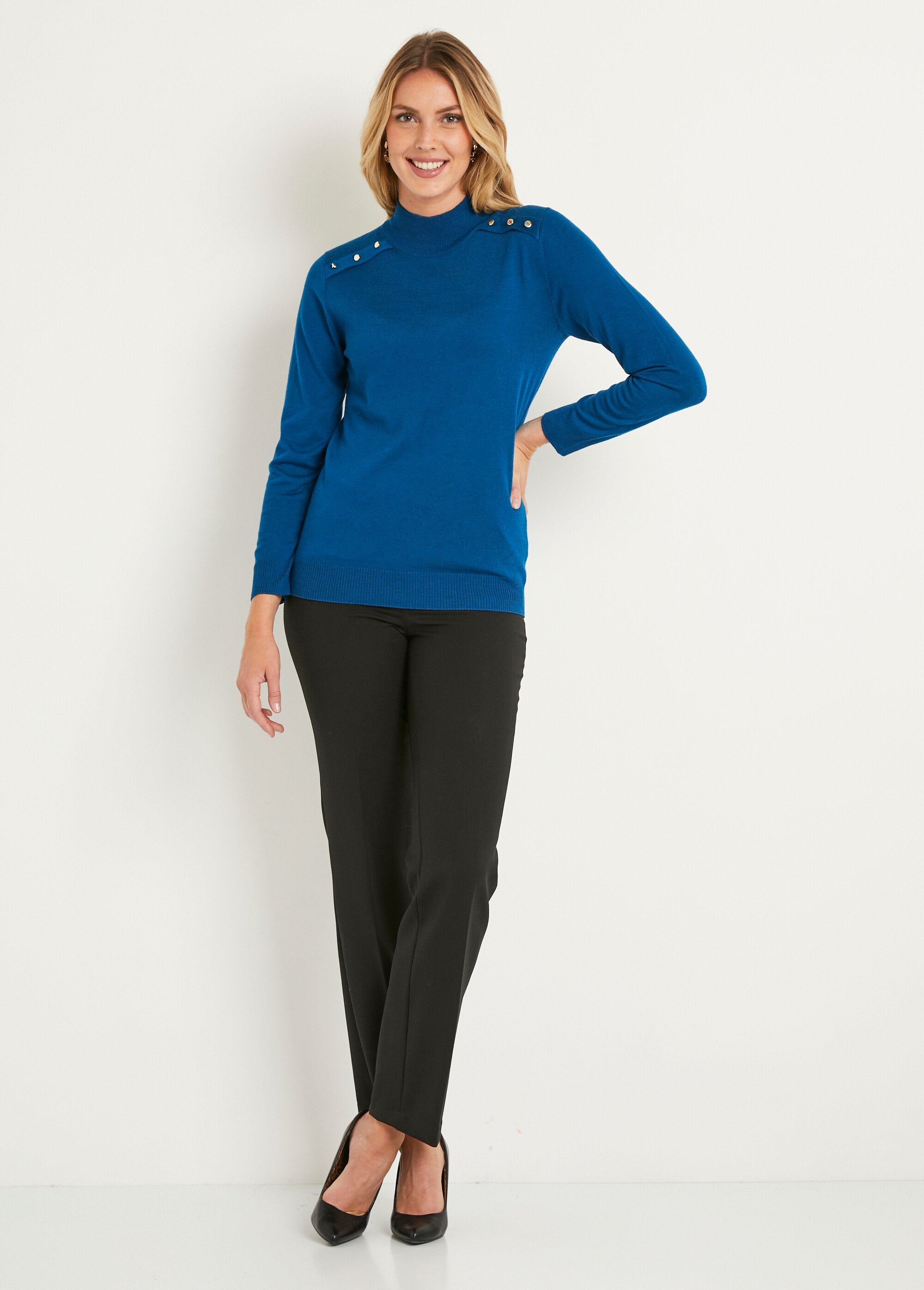 Slanke_effen_trui_van_merinoswol_met_hoge_hals_Canard_SF1_slim