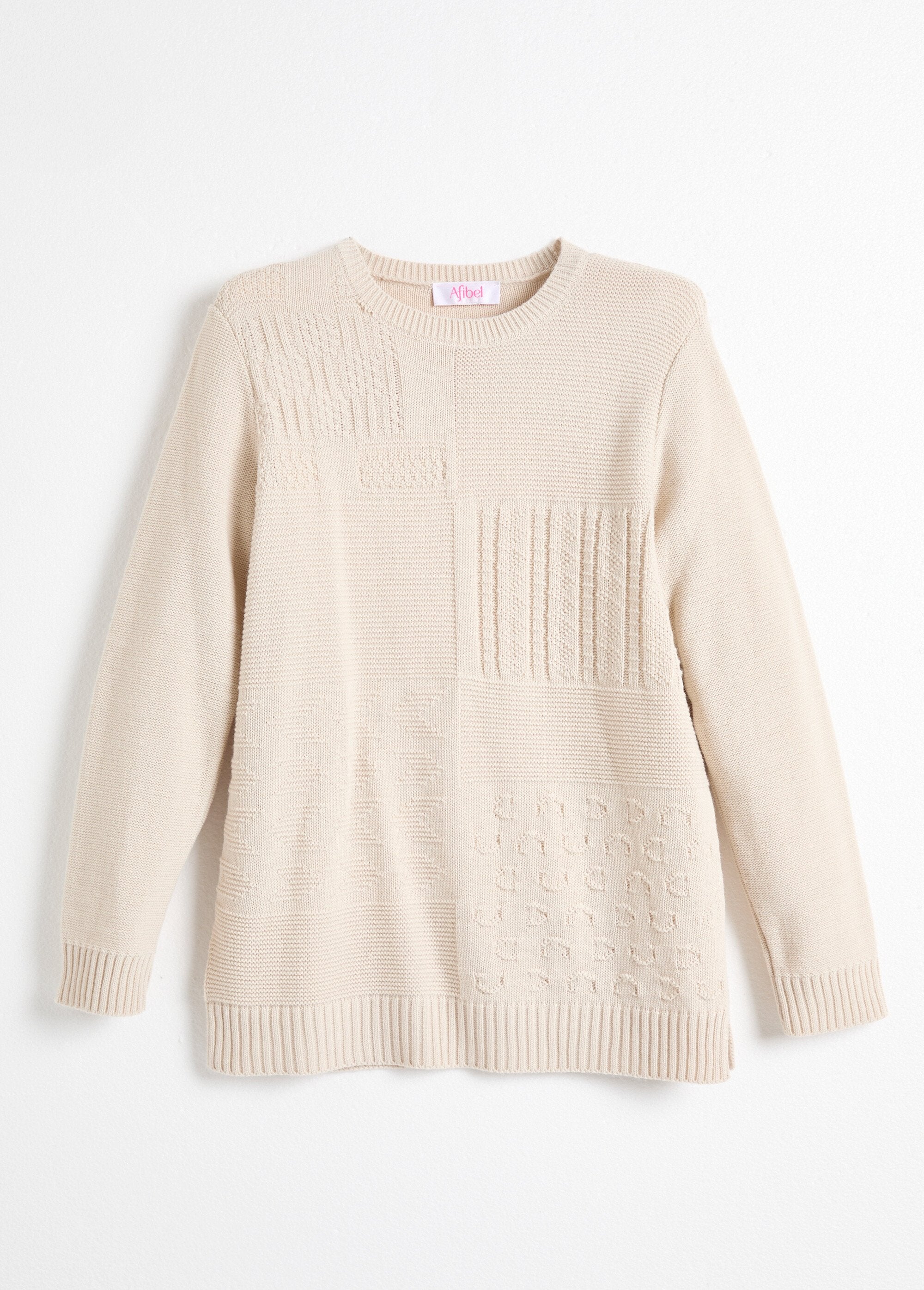 Tuniek_met_lange_mouwen_en_ronde_hals_Beige_AP1_slim